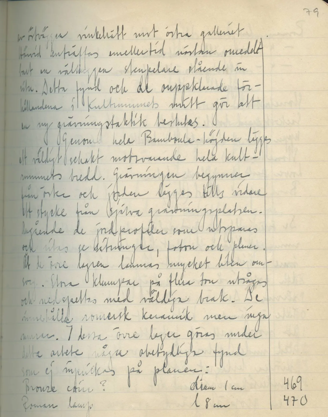 Scan 73 of field diary DII:2e (Ayios Phokas, Ayios Iakovos, Kition and Amathus), handwritten in Swedish. The transcription and translation follow.