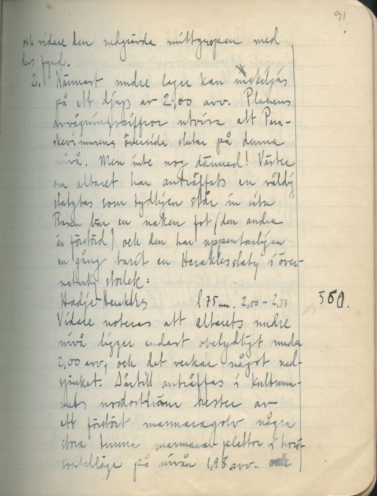 Scan 85 of field diary DII:2e (Ayios Phokas, Ayios Iakovos, Kition and Amathus), handwritten in Swedish. The transcription and translation follow.