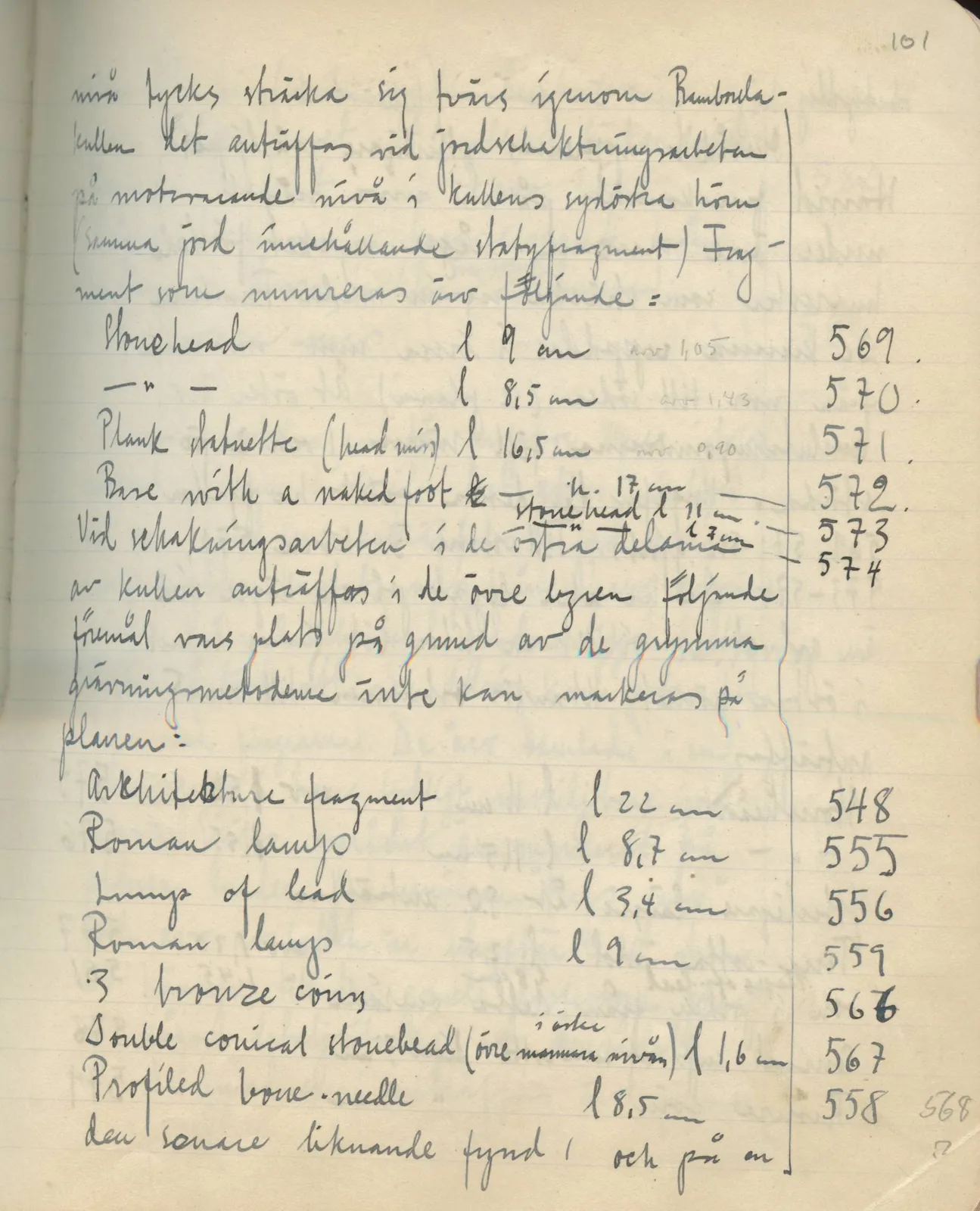 Scan 95 of field diary DII:2e (Ayios Phokas, Ayios Iakovos, Kition and Amathus), handwritten in Swedish. The transcription and translation follow.