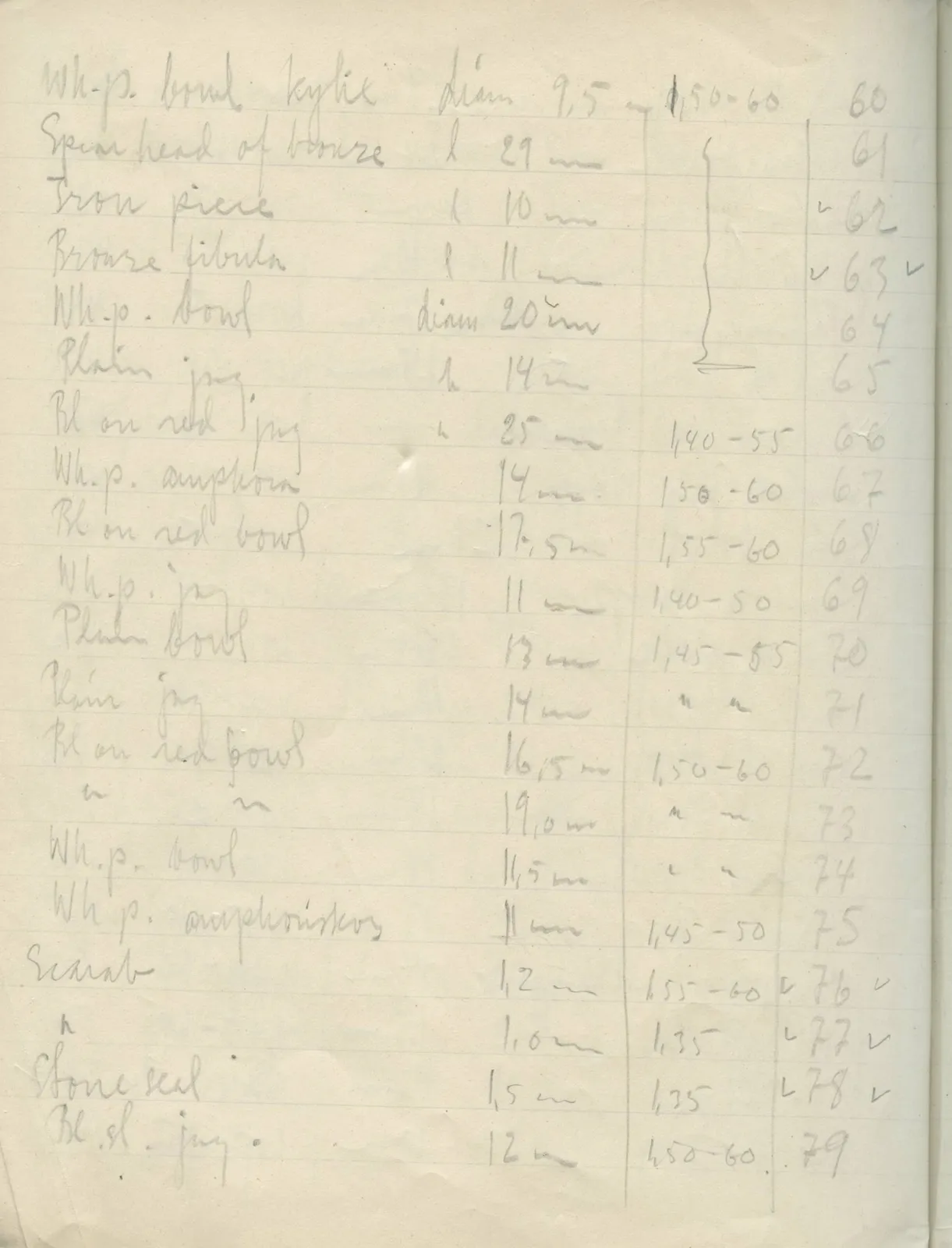 Scan 44 of field diary DII:2f (Amathus, tombs 13–20), handwritten in Swedish. The transcription and translation follow.