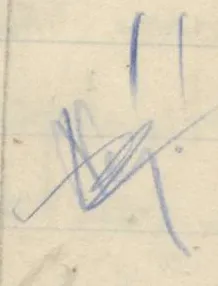 Small diagram of intersecting lines in blue pencil