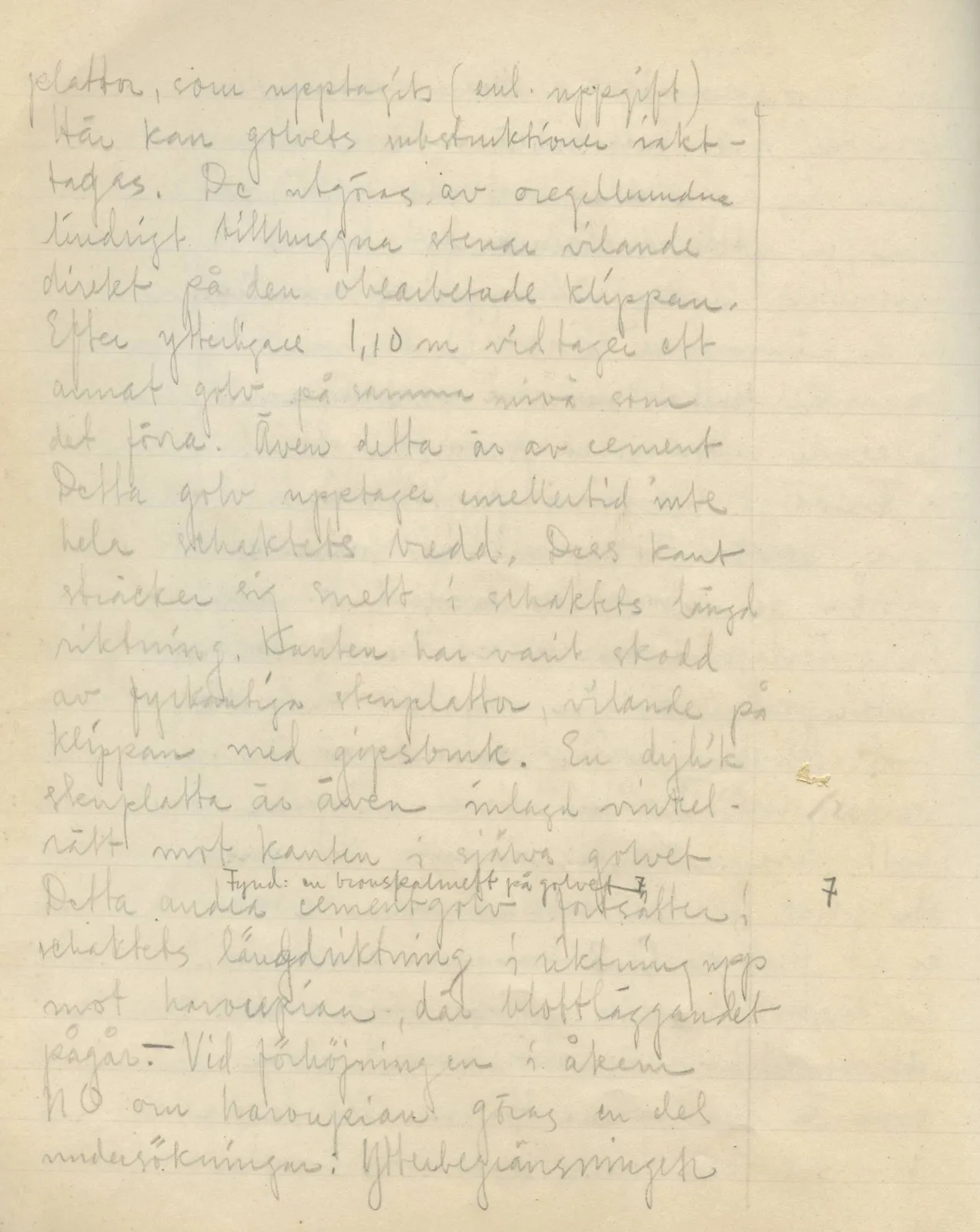 Scan 10 of field diary DII:3a (Vouni I), handwritten in Swedish. The transcription and translation follow.