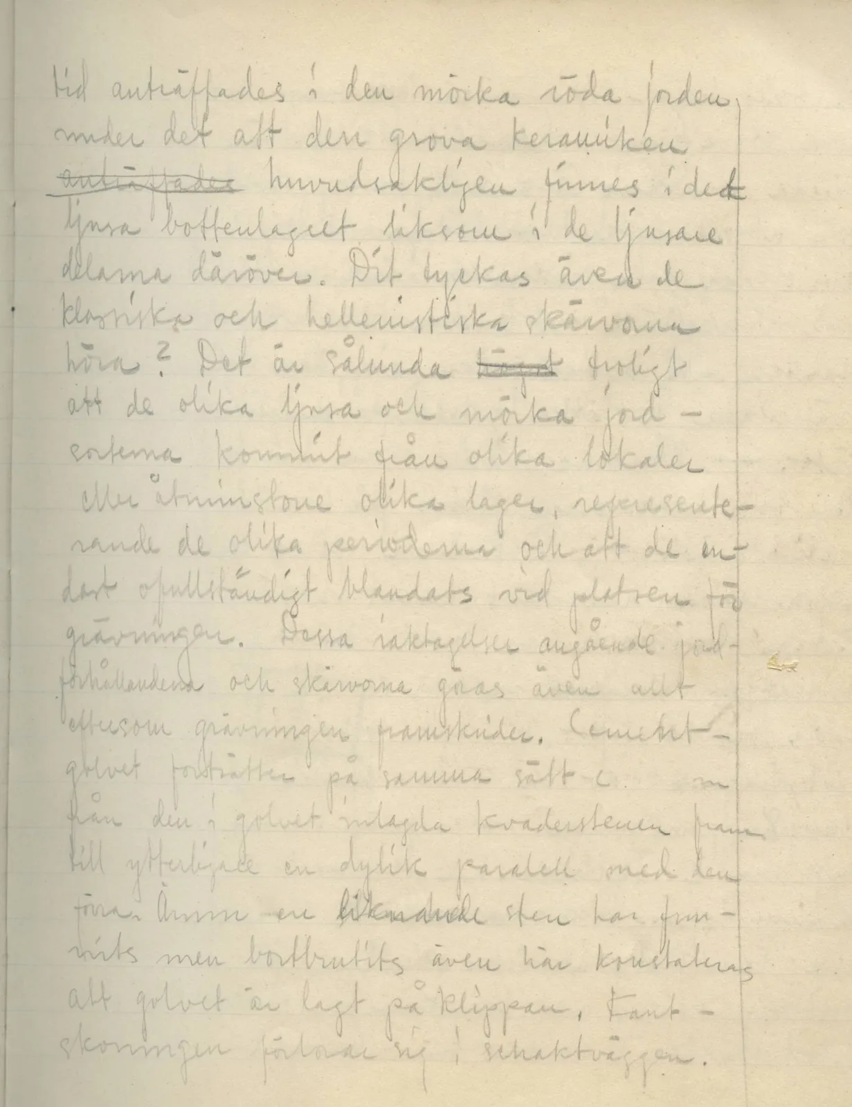 Scan 13 of field diary DII:3a (Vouni I), handwritten in Swedish. The transcription and translation follow.