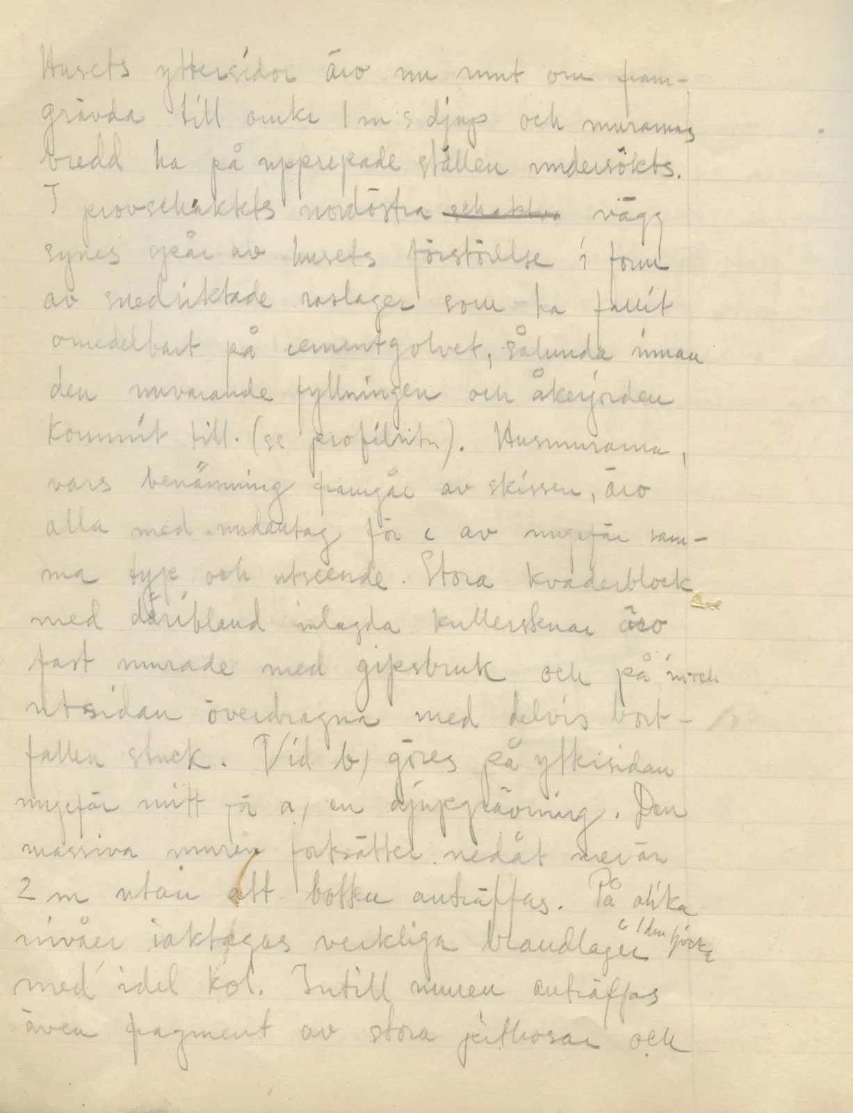 Scan 16 of field diary DII:3a (Vouni I), handwritten in Swedish. The transcription and translation follow.