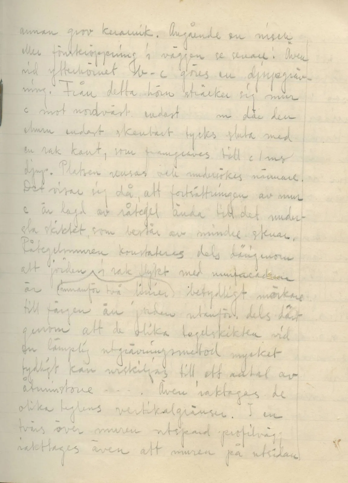 Scan 17 of field diary DII:3a (Vouni I), handwritten in Swedish. The transcription and translation follow.