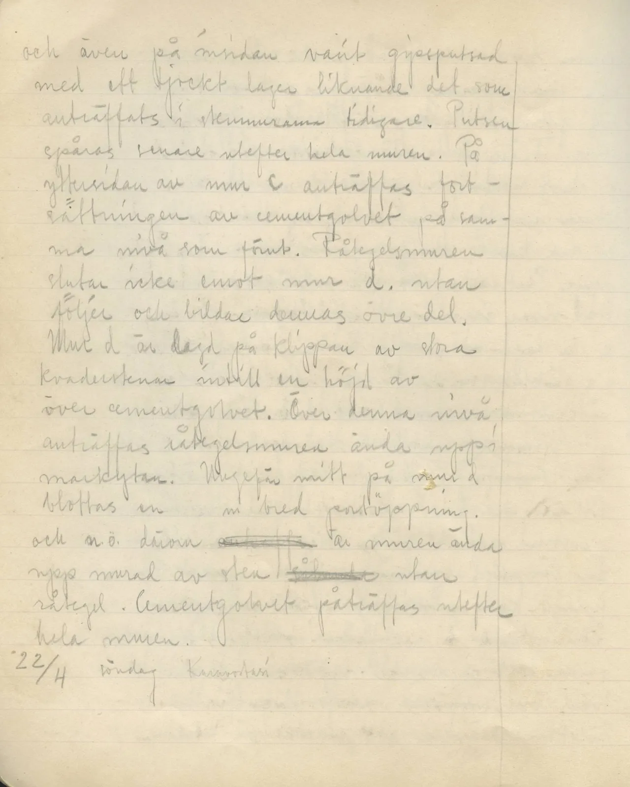 Scan 18 of field diary DII:3a (Vouni I), handwritten in Swedish. The transcription and translation follow.