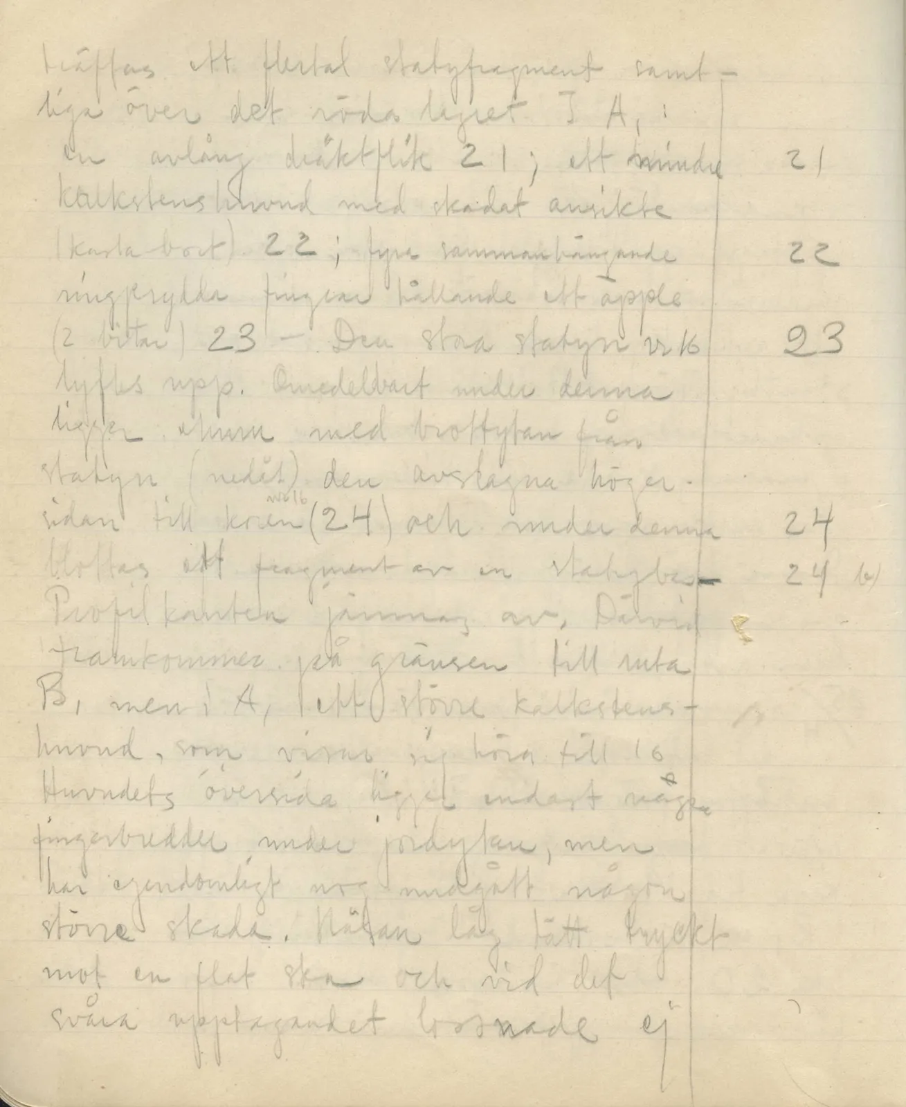 Scan 26 of field diary DII:3a (Vouni I), handwritten in Swedish. The transcription and translation follow.