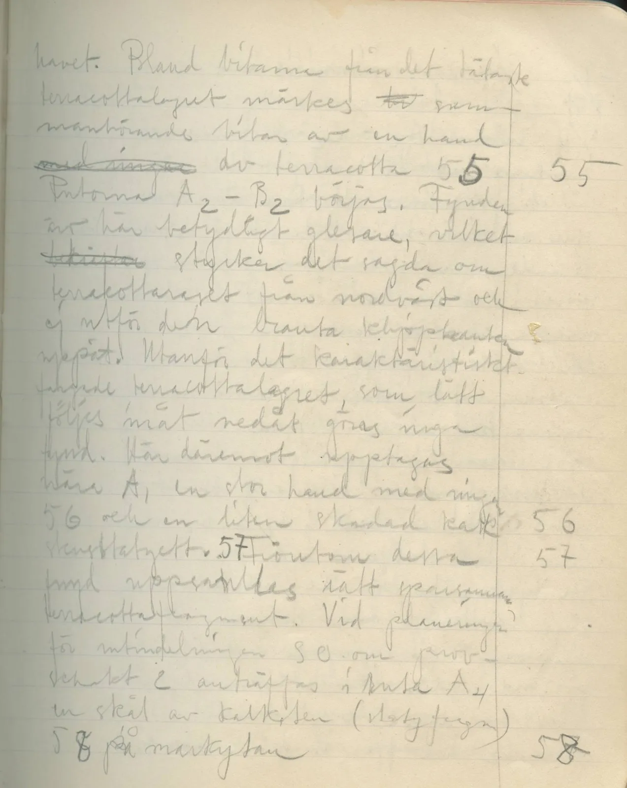 Scan 35 of field diary DII:3a (Vouni I), handwritten in Swedish. The transcription and translation follow.