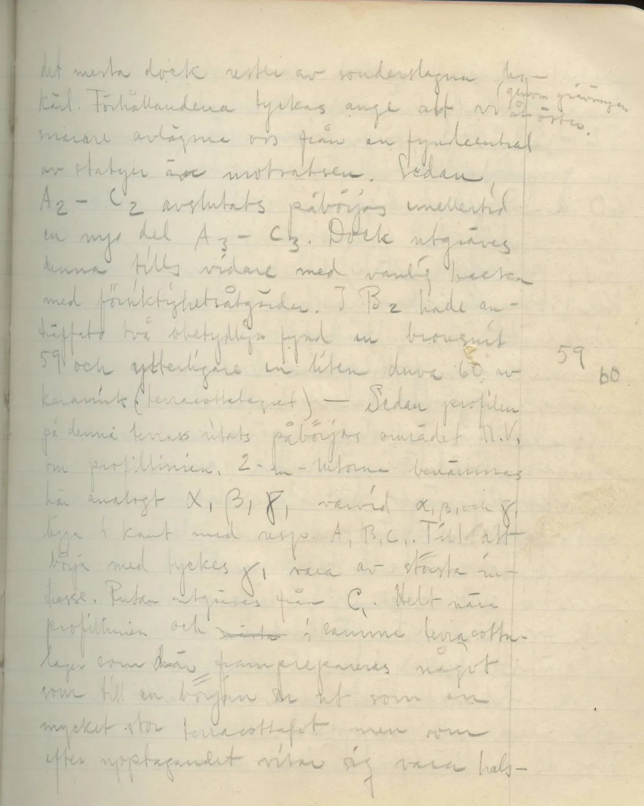 Scan 37 of field diary DII:3a (Vouni I), handwritten in Swedish. The transcription and translation follow.