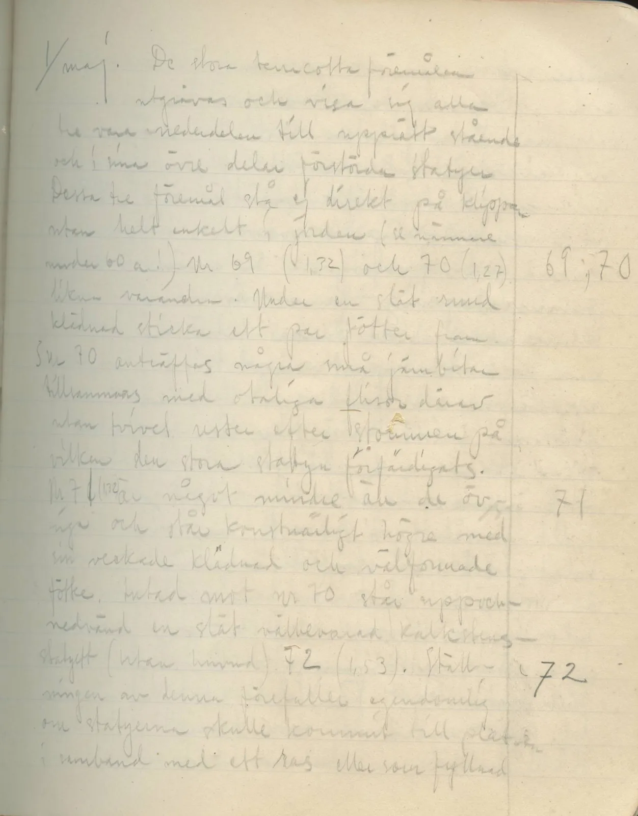 Scan 41 of field diary DII:3a (Vouni I), handwritten in Swedish. The transcription and translation follow.