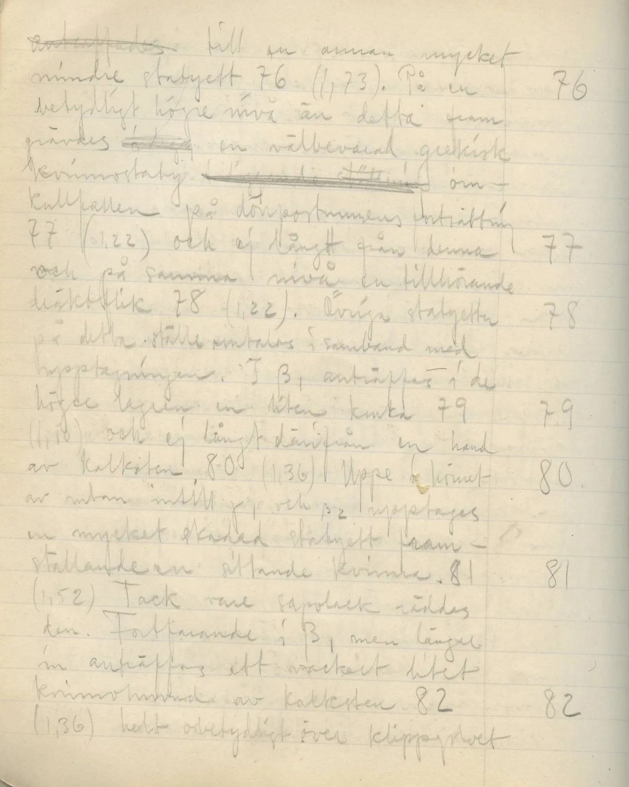 Scan 44 of field diary DII:3a (Vouni I), handwritten in Swedish. The transcription and translation follow.
