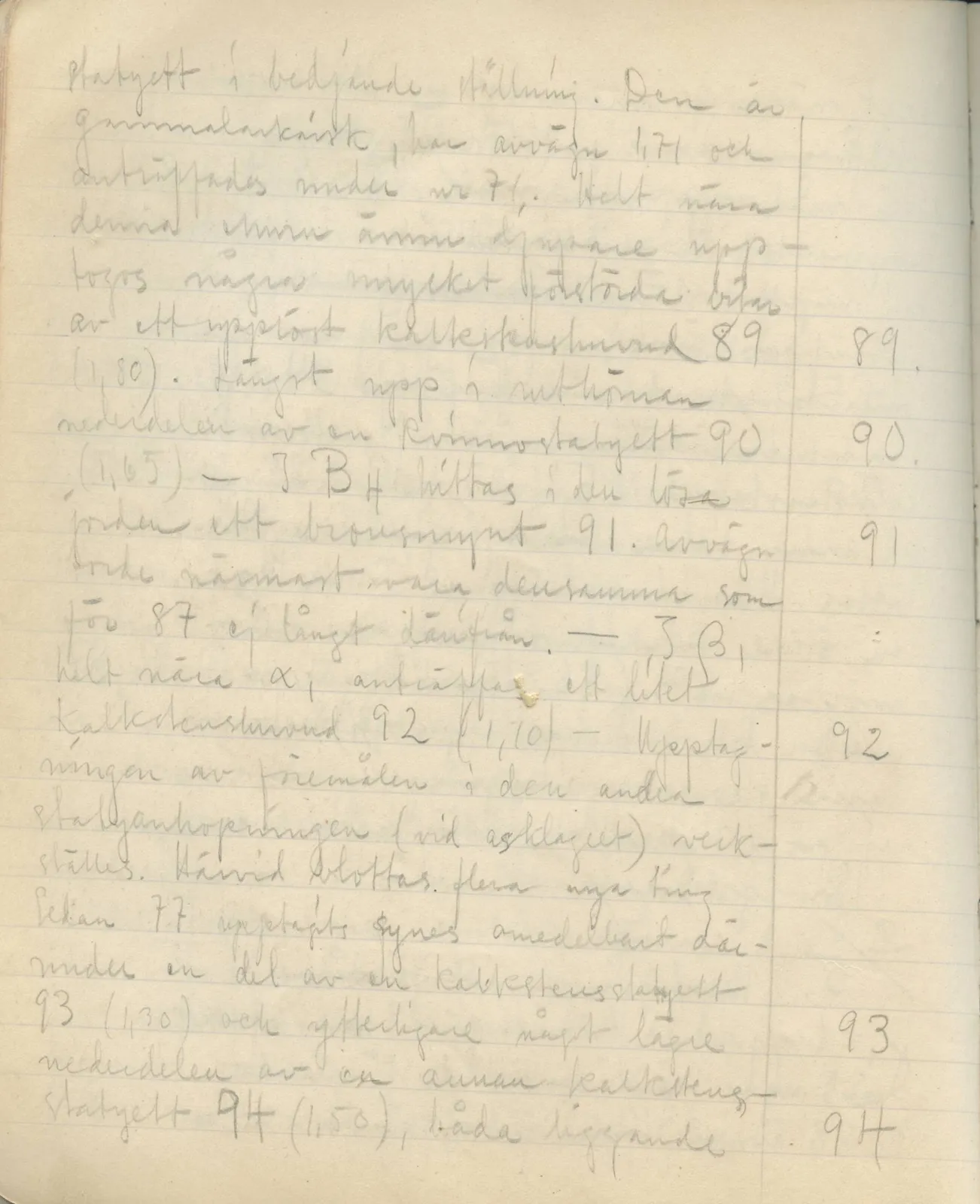 Scan 46 of field diary DII:3a (Vouni I), handwritten in Swedish. The transcription and translation follow.