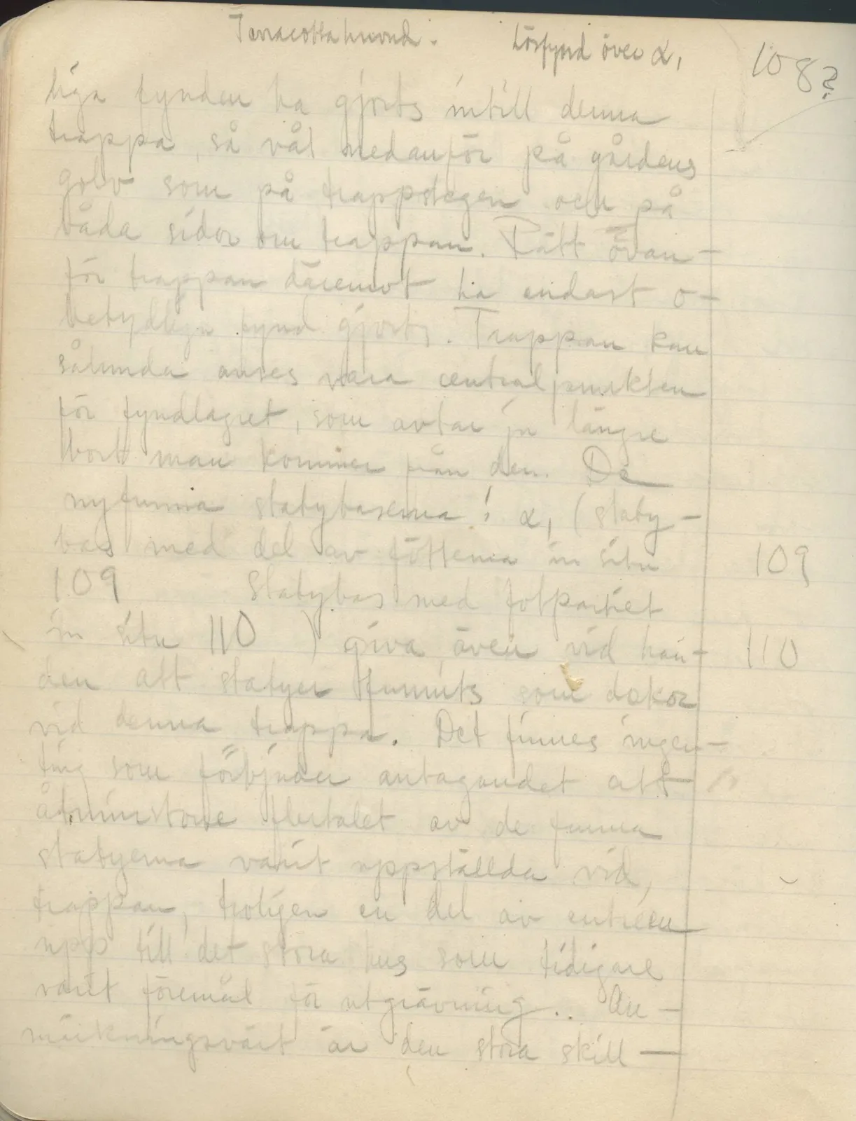 Scan 52 of field diary DII:3a (Vouni I), handwritten in Swedish. The transcription and translation follow.