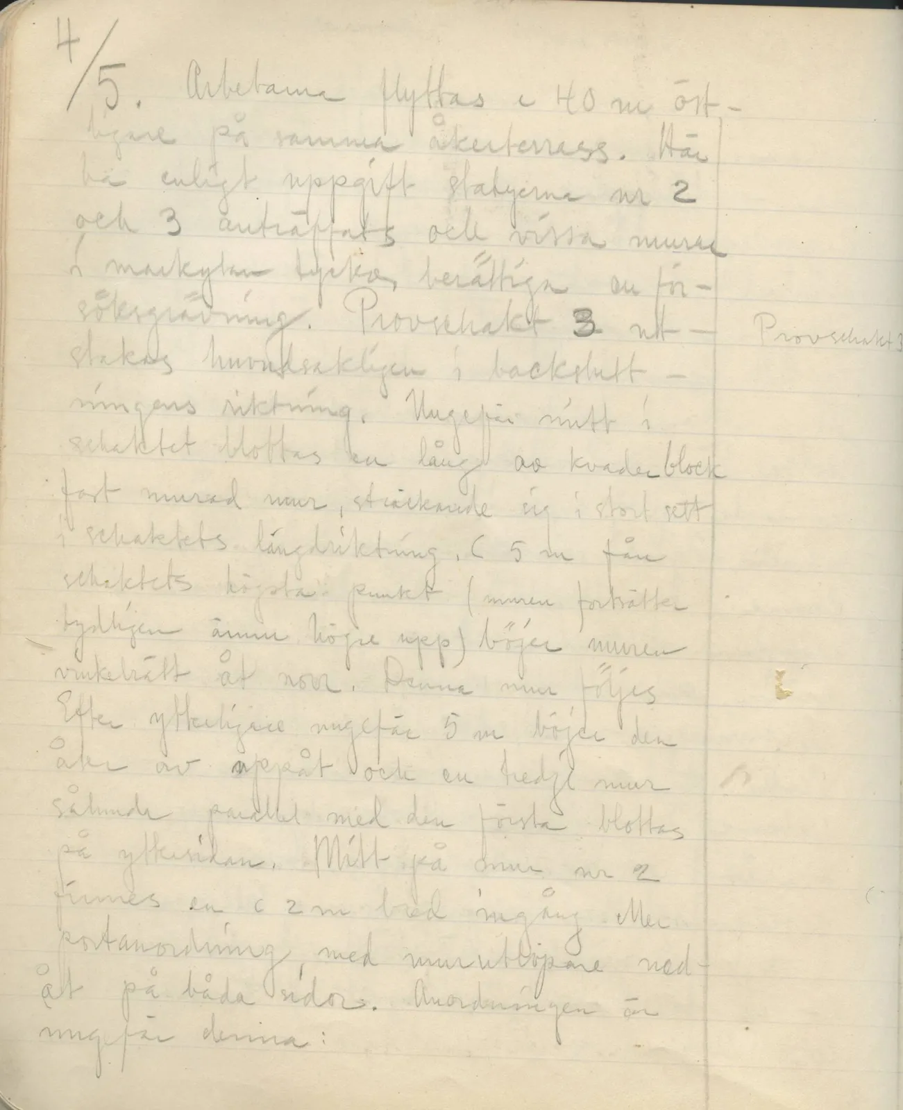 Scan 54 of field diary DII:3a (Vouni I), handwritten in Swedish. The transcription and translation follow.