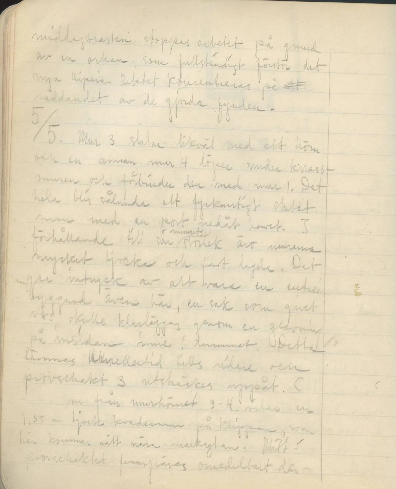 Scan 56 of field diary DII:3a (Vouni I), handwritten in Swedish. The transcription and translation follow.