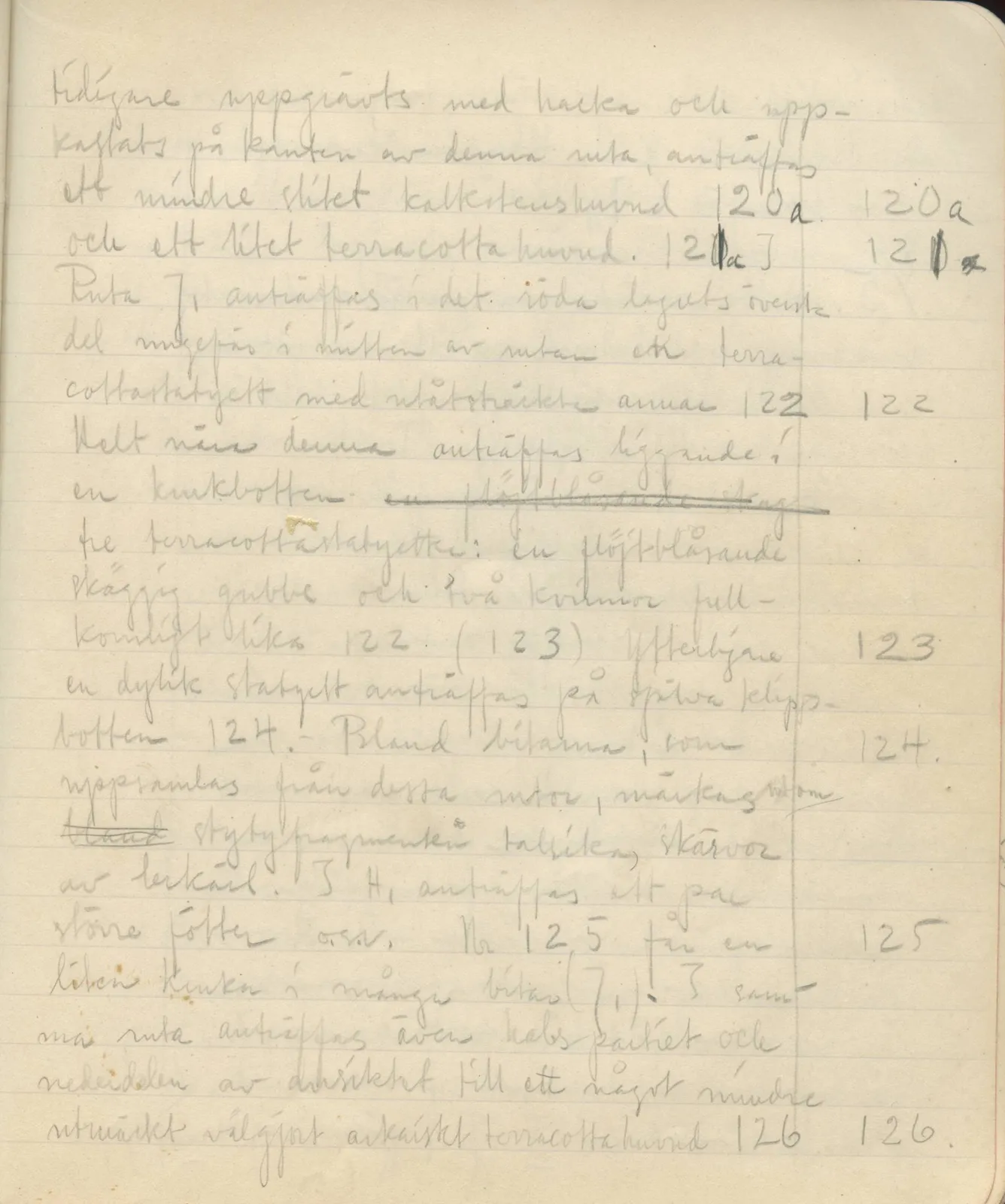 Scan 63 of field diary DII:3a (Vouni I), handwritten in Swedish. The transcription and translation follow.