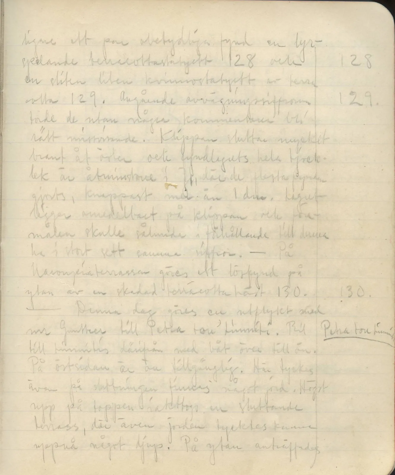 Scan 65 of field diary DII:3a (Vouni I), handwritten in Swedish. The transcription and translation follow.
