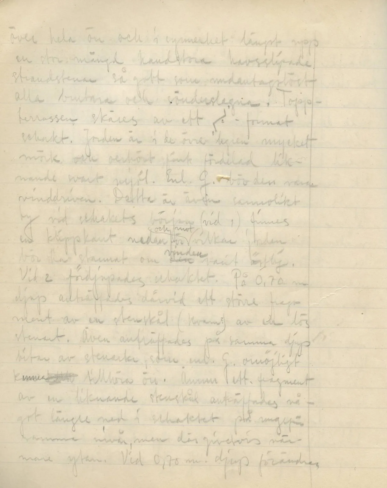 Scan 66 of field diary DII:3a (Vouni I), handwritten in Swedish. The transcription and translation follow.