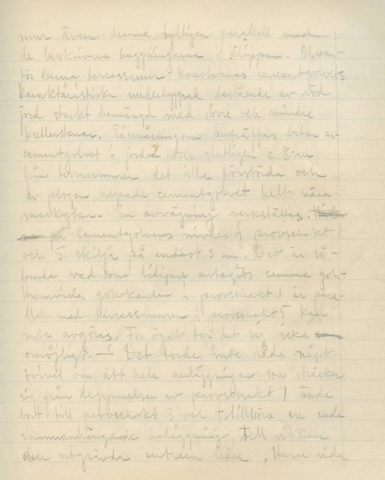 Scan 71 of field diary DII:3a (Vouni I), handwritten in Swedish. The transcription and translation follow.