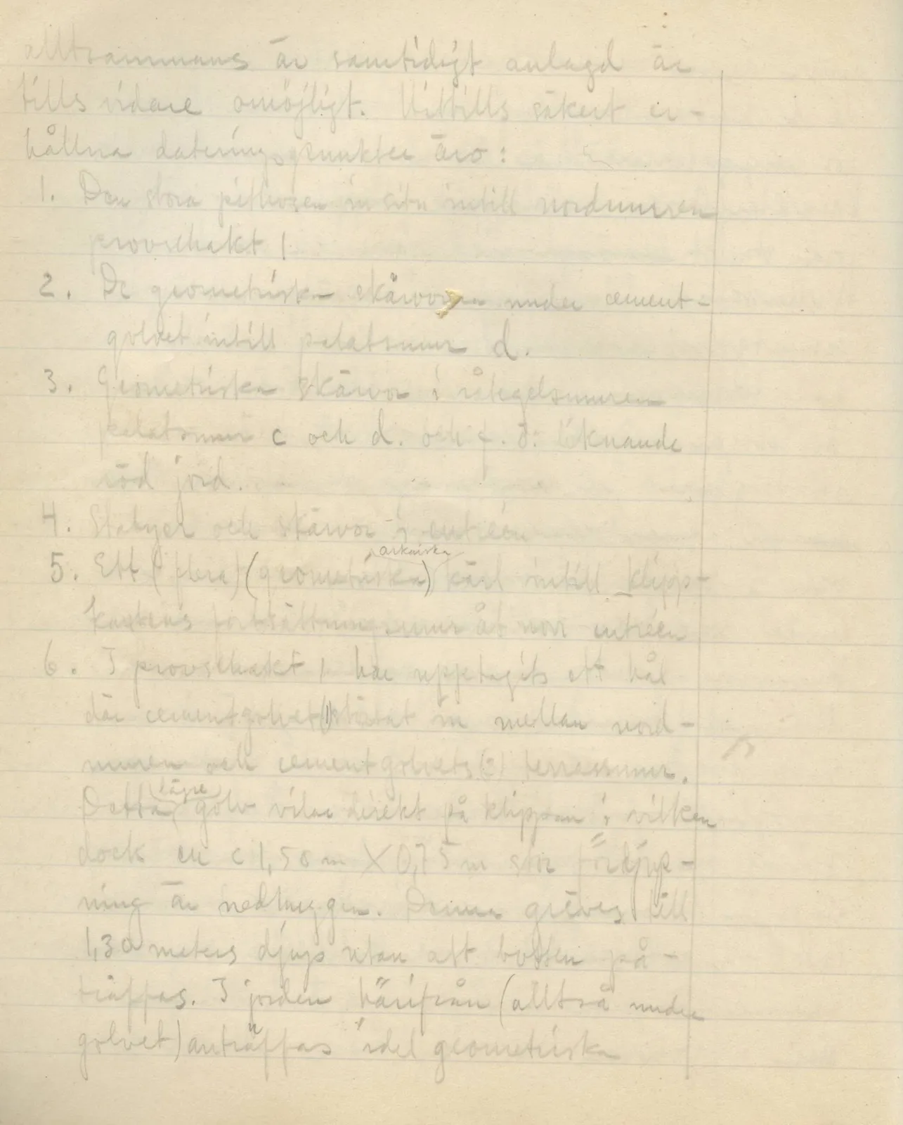 Scan 72 of field diary DII:3a (Vouni I), handwritten in Swedish. The transcription and translation follow.