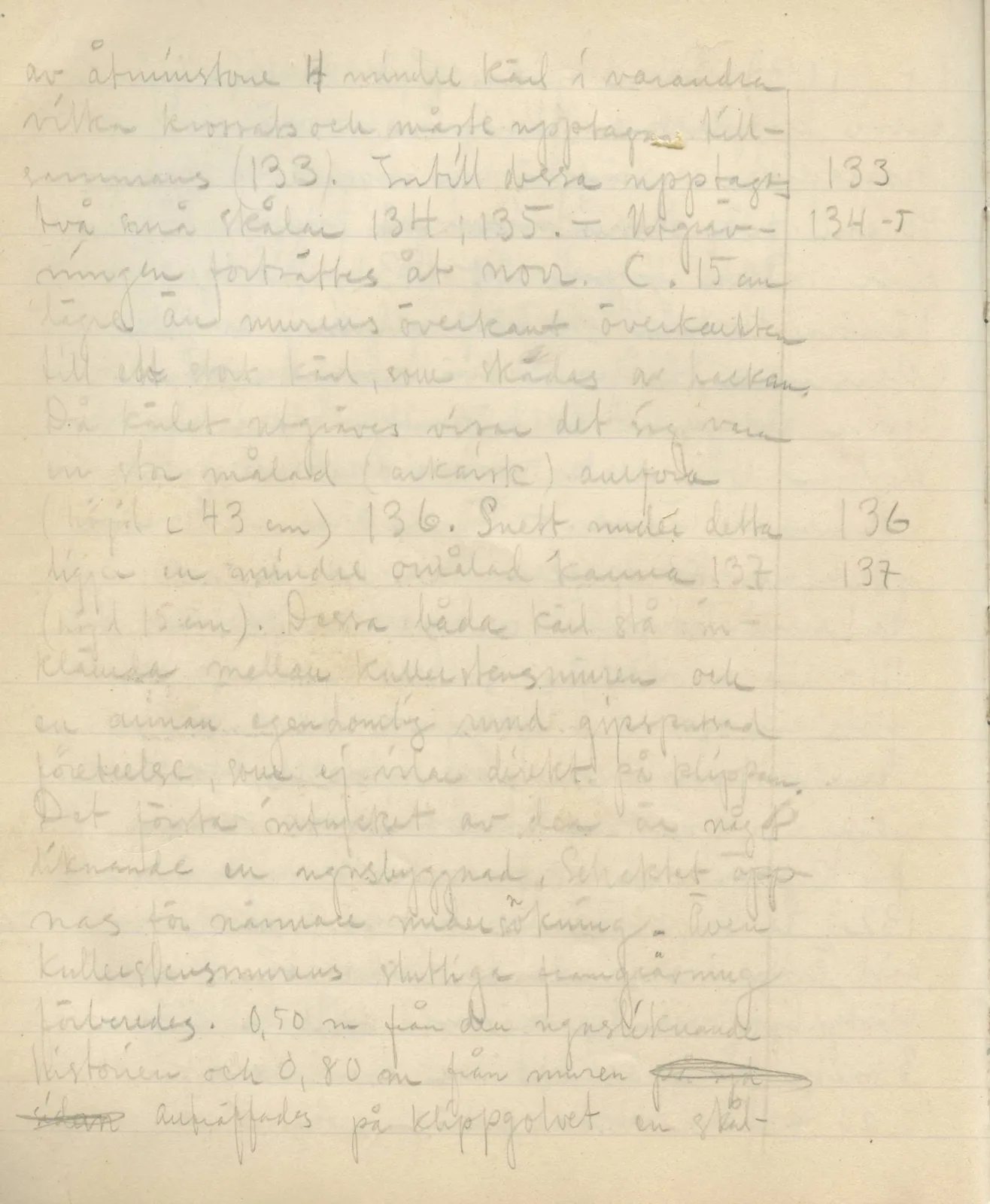 Scan 76 of field diary DII:3a (Vouni I), handwritten in Swedish. The transcription and translation follow.