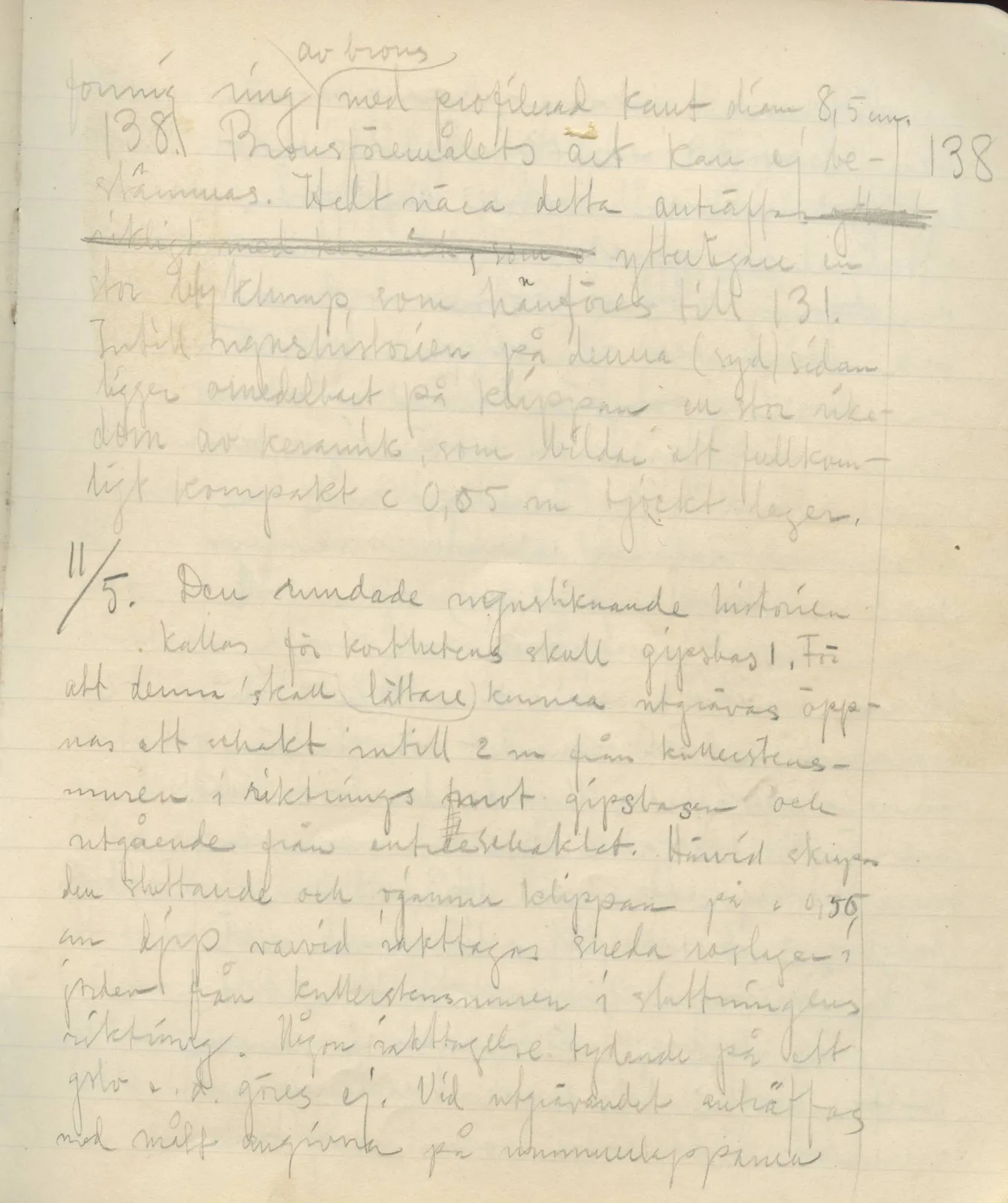 Scan 77 of field diary DII:3a (Vouni I), handwritten in Swedish. The transcription and translation follow.