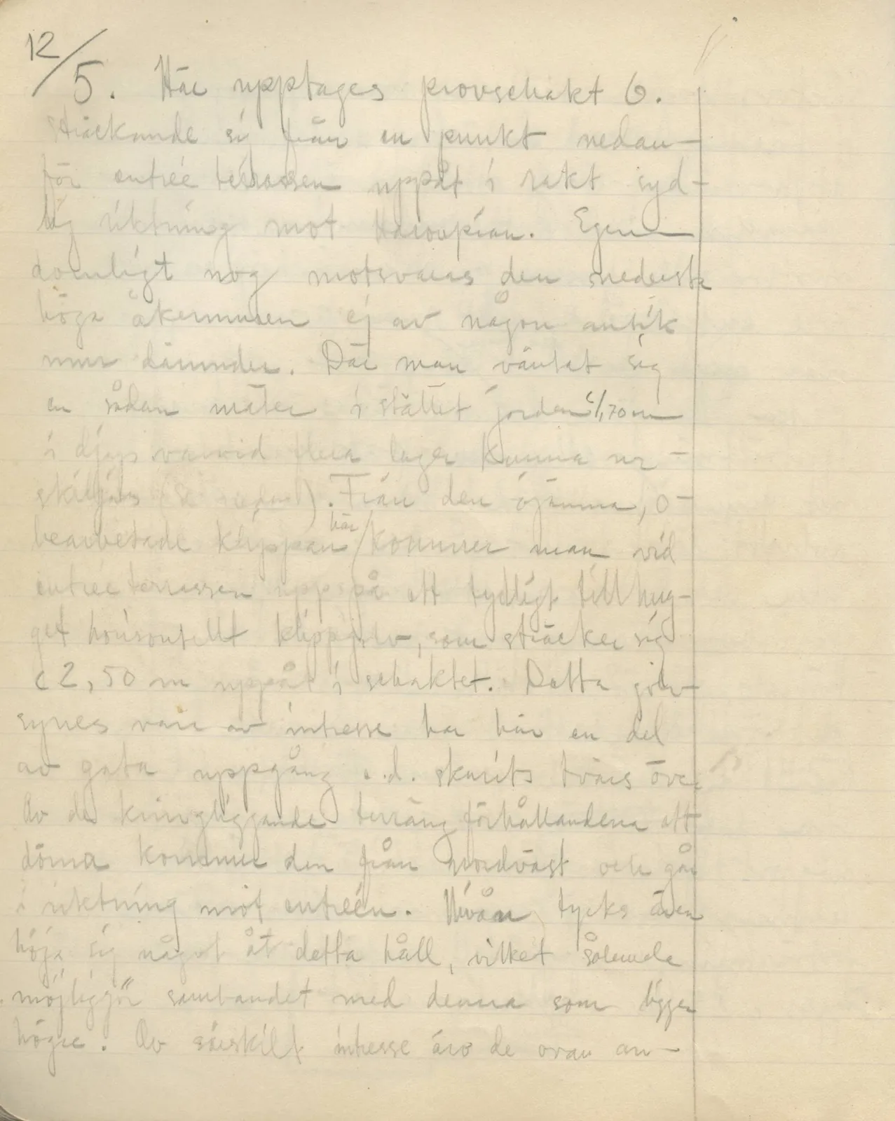 Scan 84 of field diary DII:3a (Vouni I), handwritten in Swedish. The transcription and translation follow.