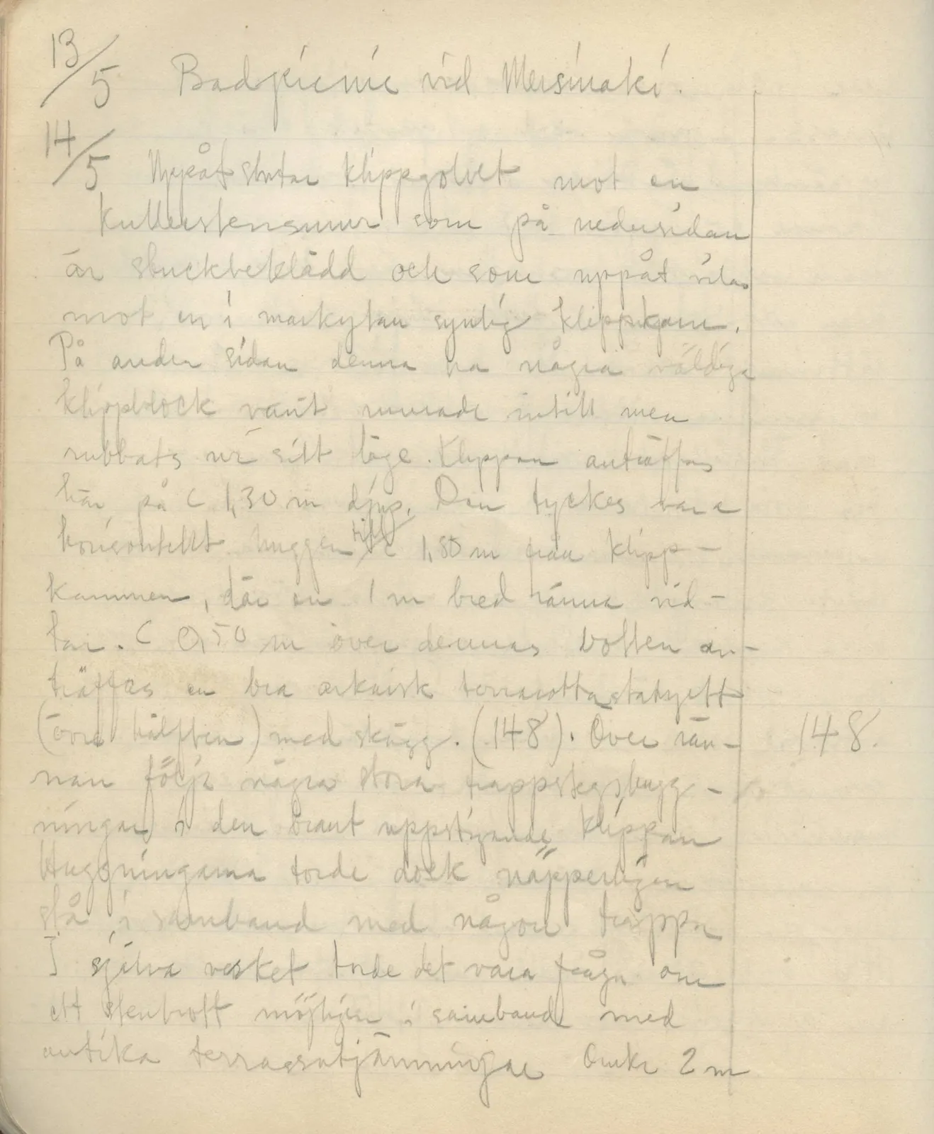 Scan 86 of field diary DII:3a (Vouni I), handwritten in Swedish. The transcription and translation follow.