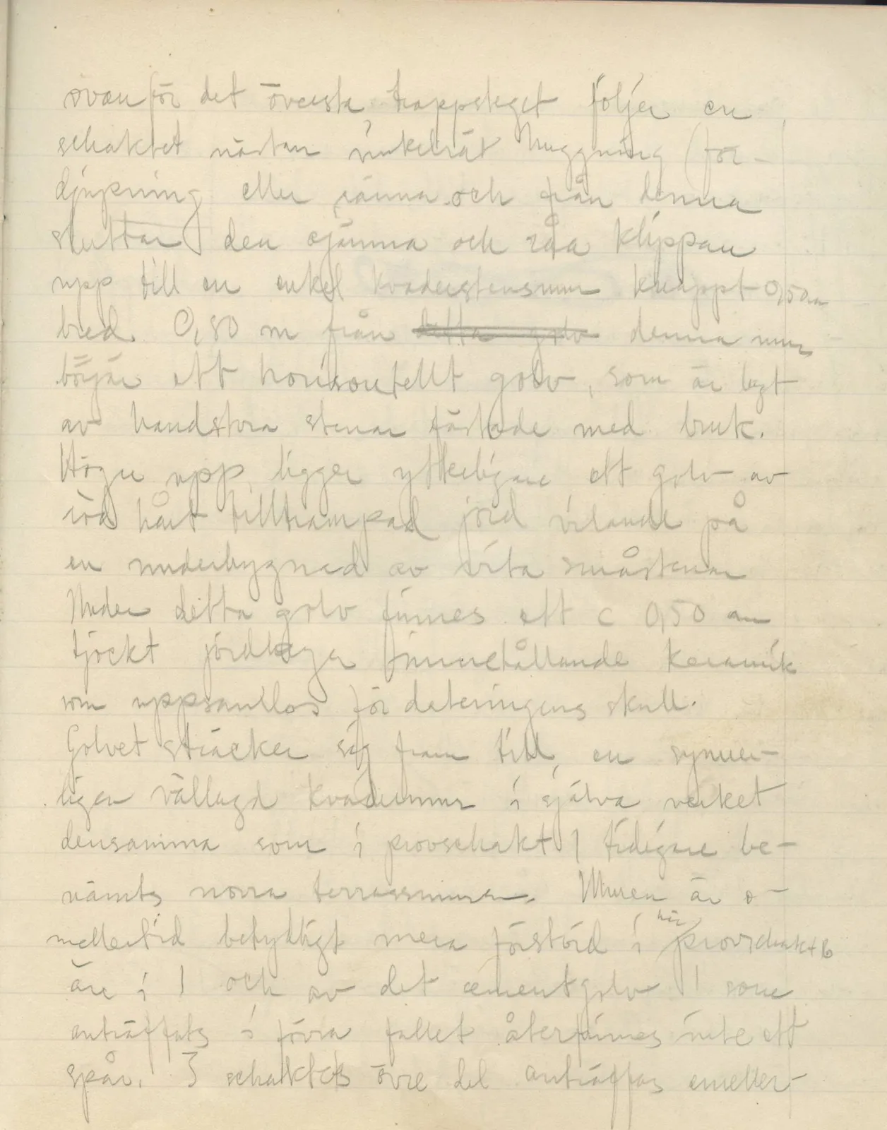 Scan 87 of field diary DII:3a (Vouni I), handwritten in Swedish. The transcription and translation follow.