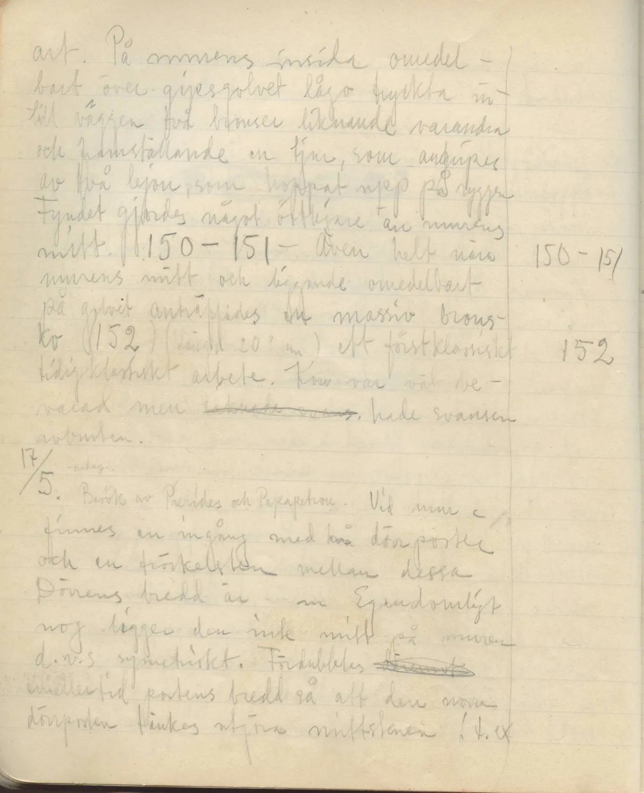 Scan 90 of field diary DII:3a (Vouni I), handwritten in Swedish. The transcription and translation follow.