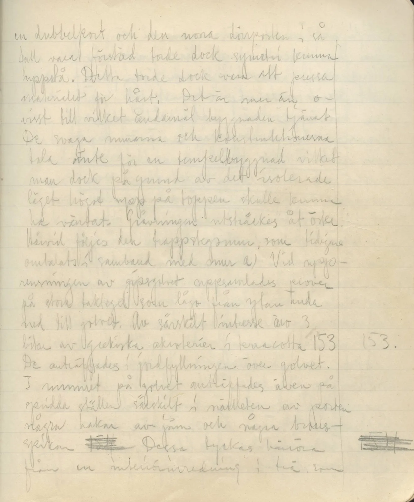Scan 91 of field diary DII:3a (Vouni I), handwritten in Swedish. The transcription and translation follow.