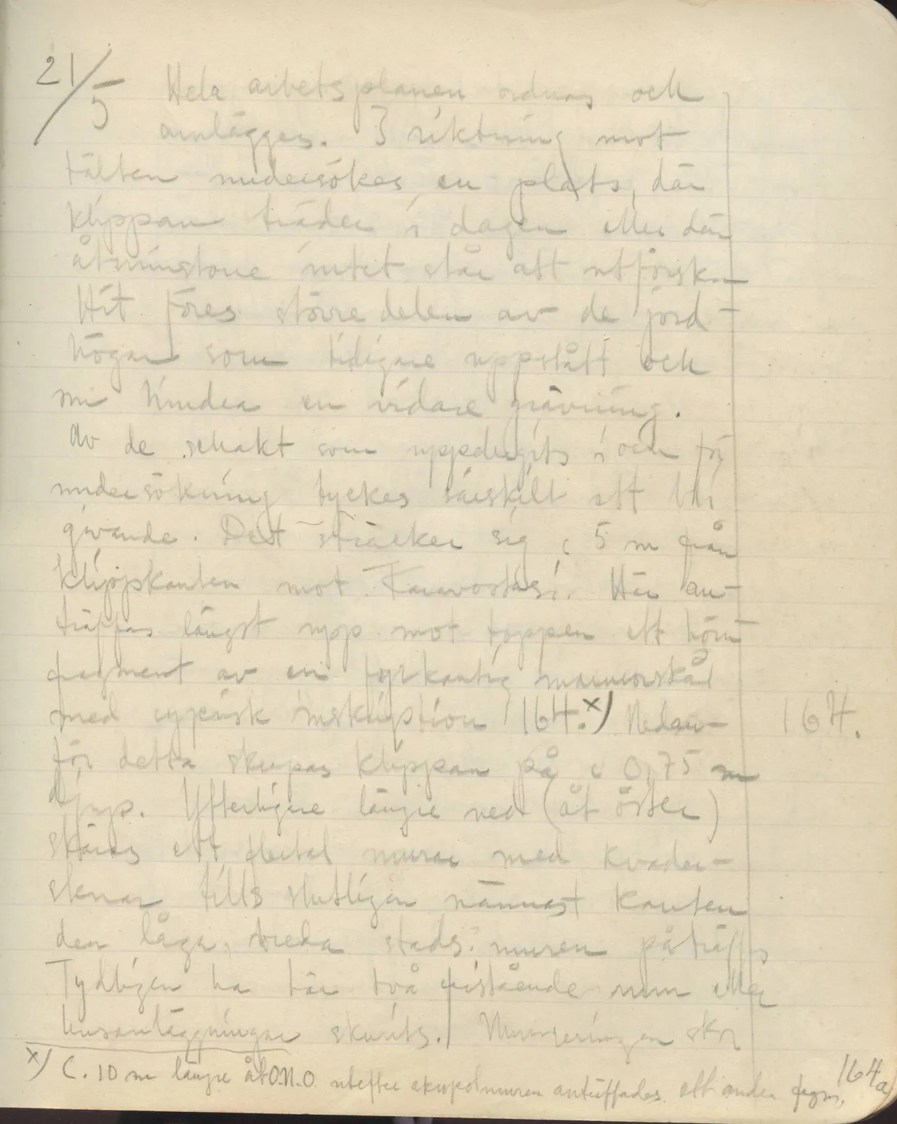Scan 95 of field diary DII:3a (Vouni I), handwritten in Swedish. The transcription and translation follow.