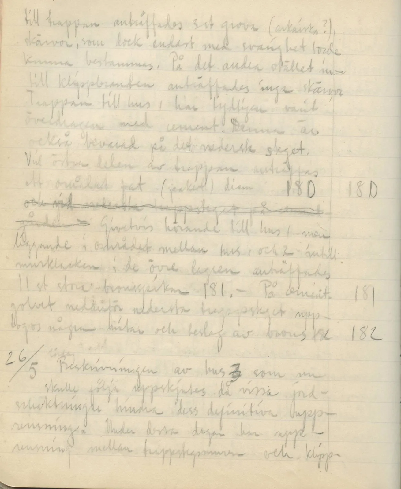 Scan 104 of field diary DII:3a (Vouni I), handwritten in Swedish. The transcription and translation follow.