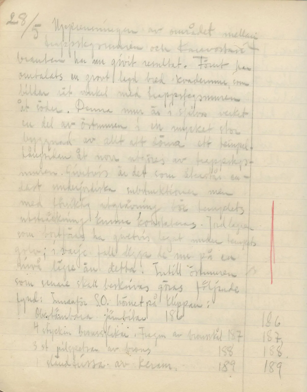 Scan 108 of field diary DII:3a (Vouni I), handwritten in Swedish. The transcription and translation follow.