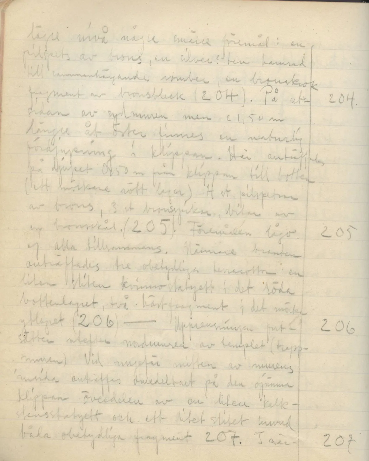 Scan 112 of field diary DII:3a (Vouni I), handwritten in Swedish. The transcription and translation follow.