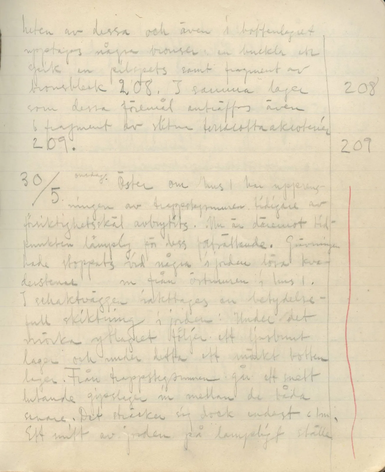 Scan 113 of field diary DII:3a (Vouni I), handwritten in Swedish. The transcription and translation follow.