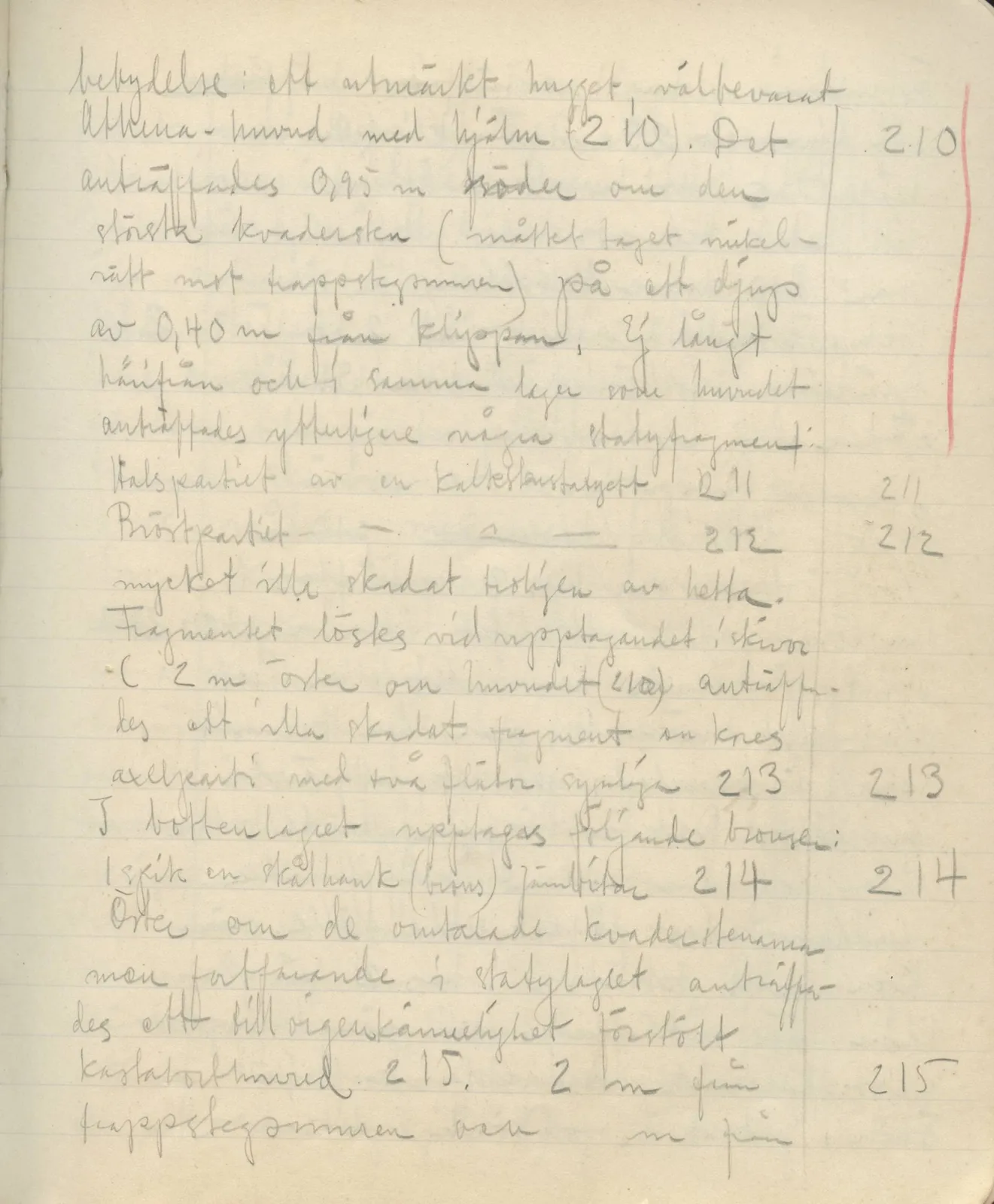 Scan 115 of field diary DII:3a (Vouni I), handwritten in Swedish. The transcription and translation follow.