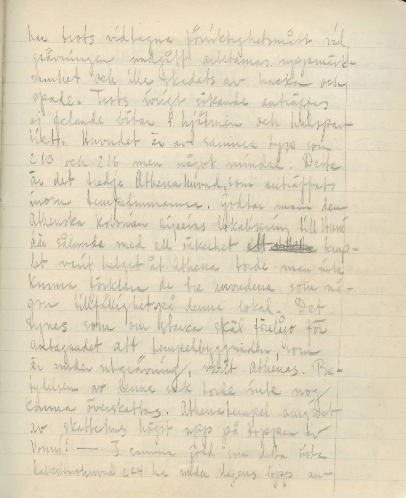 Scan 121 of field diary DII:3a (Vouni I), handwritten in Swedish. The transcription and translation follow.