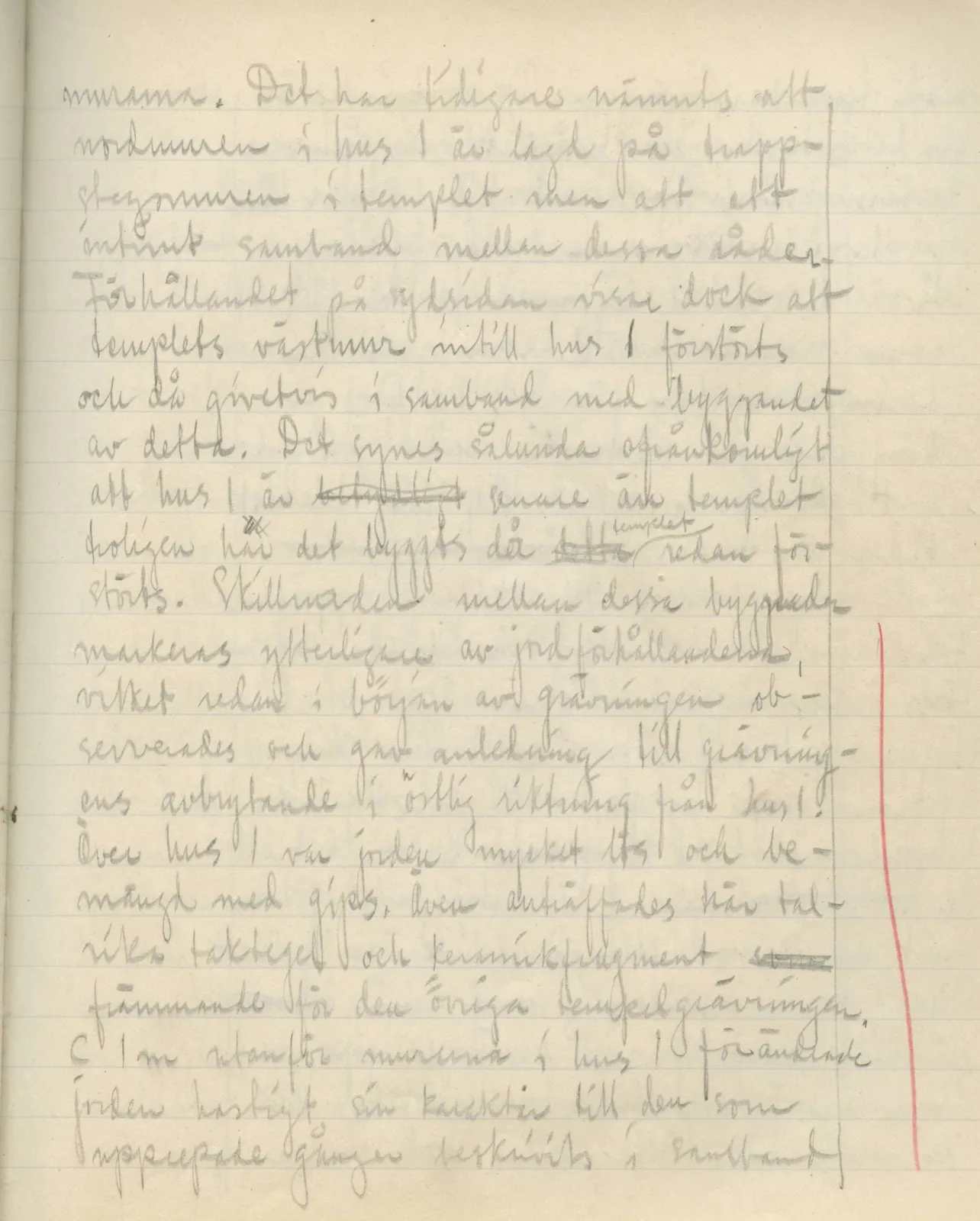 Scan 125 of field diary DII:3a (Vouni I), handwritten in Swedish. The transcription and translation follow.