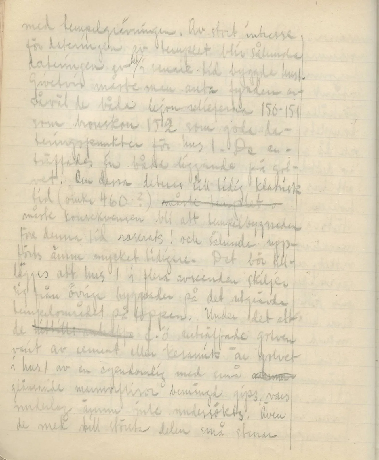 Scan 126 of field diary DII:3a (Vouni I), handwritten in Swedish. The transcription and translation follow.