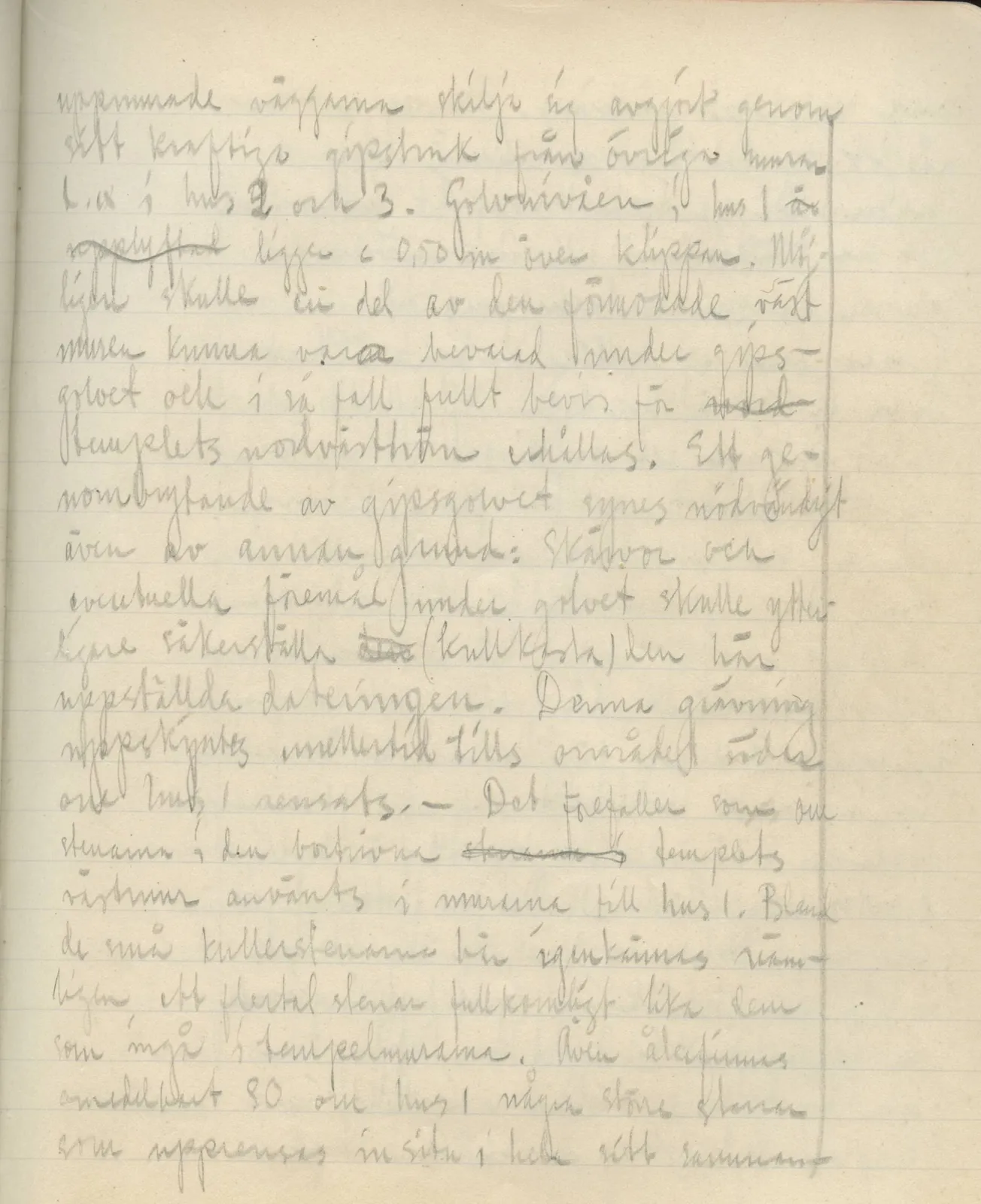 Scan 127 of field diary DII:3a (Vouni I), handwritten in Swedish. The transcription and translation follow.