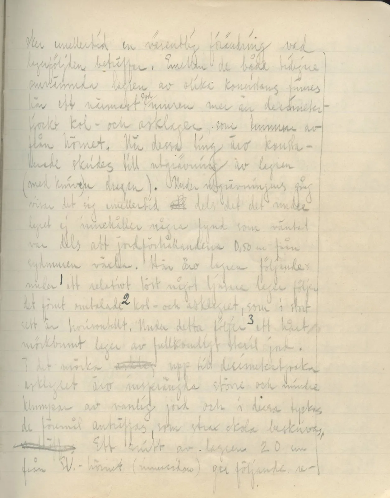 Scan 129 of field diary DII:3a (Vouni I), handwritten in Swedish. The transcription and translation follow.