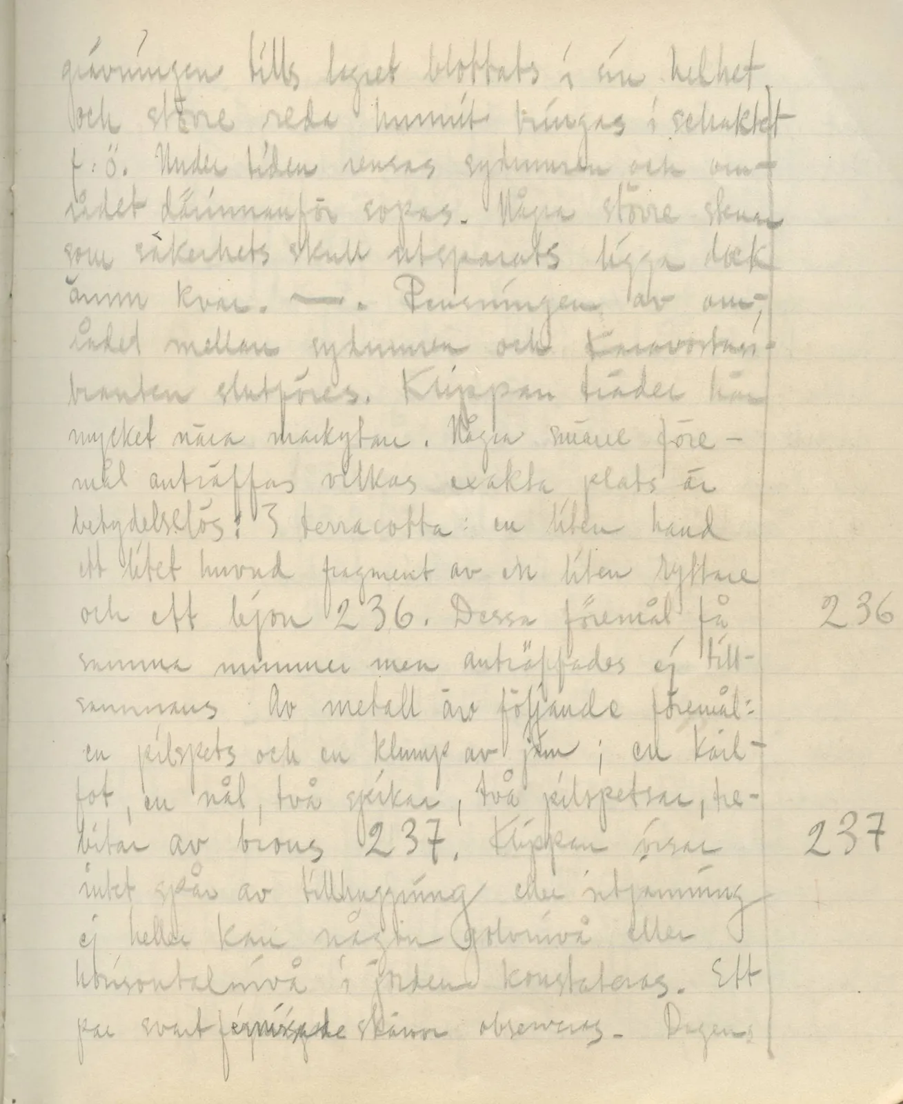 Scan 133 of field diary DII:3a (Vouni I), handwritten in Swedish. The transcription and translation follow.
