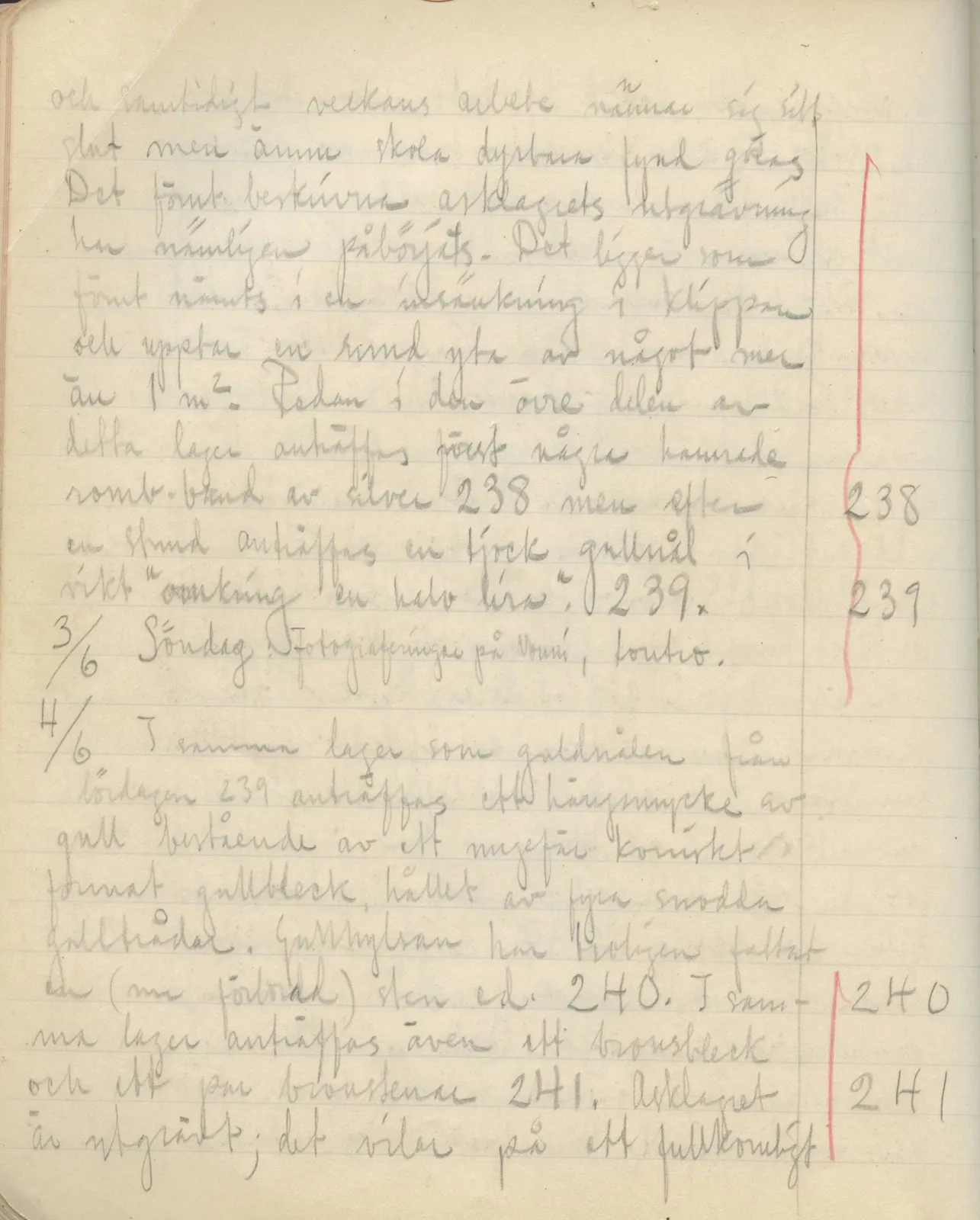 Scan 134 of field diary DII:3a (Vouni I), handwritten in Swedish. The transcription and translation follow.