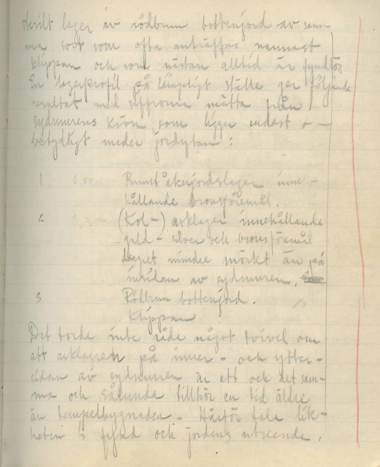 Scan 135 of field diary DII:3a (Vouni I), handwritten in Swedish. The transcription and translation follow.