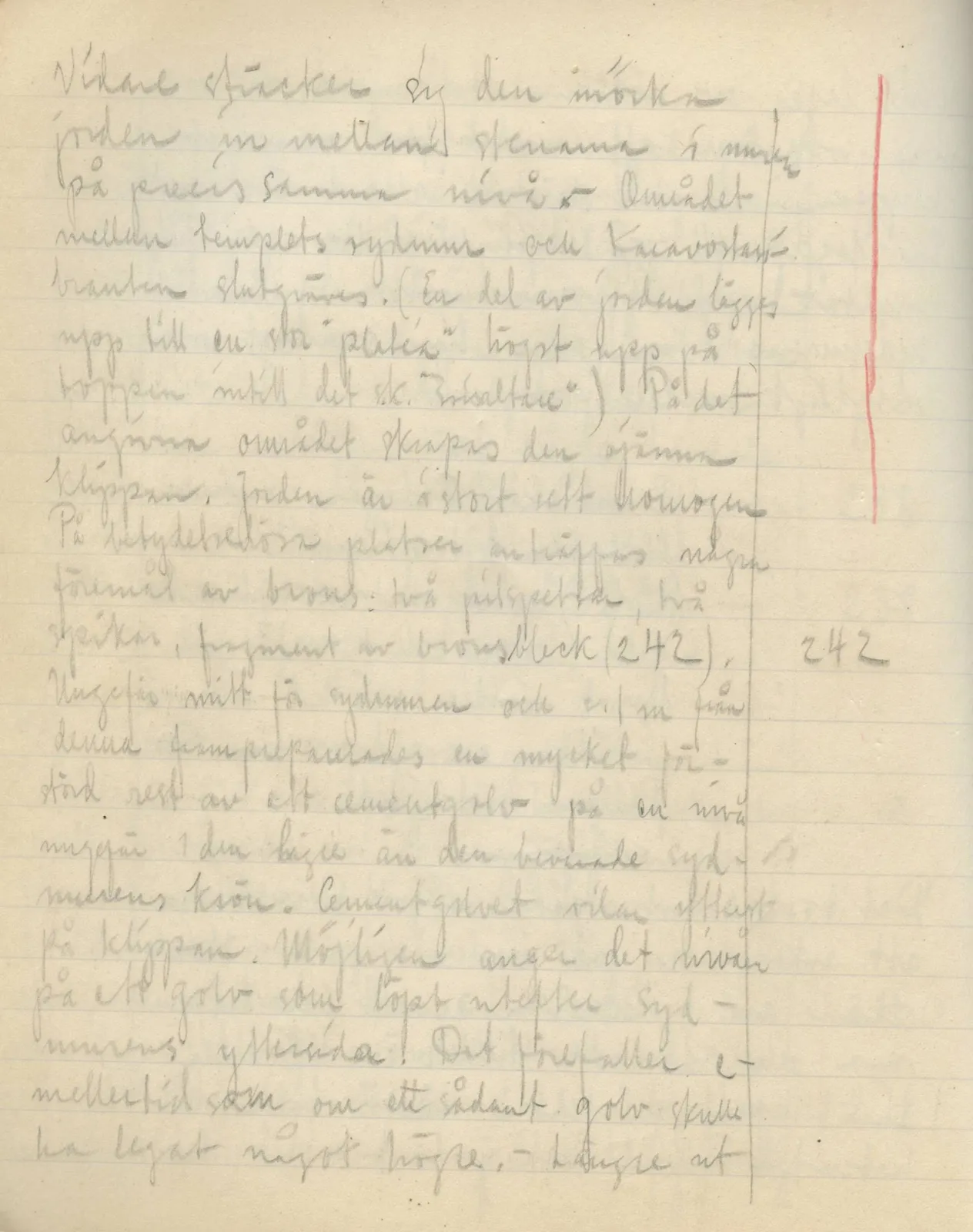 Scan 136 of field diary DII:3a (Vouni I), handwritten in Swedish. The transcription and translation follow.