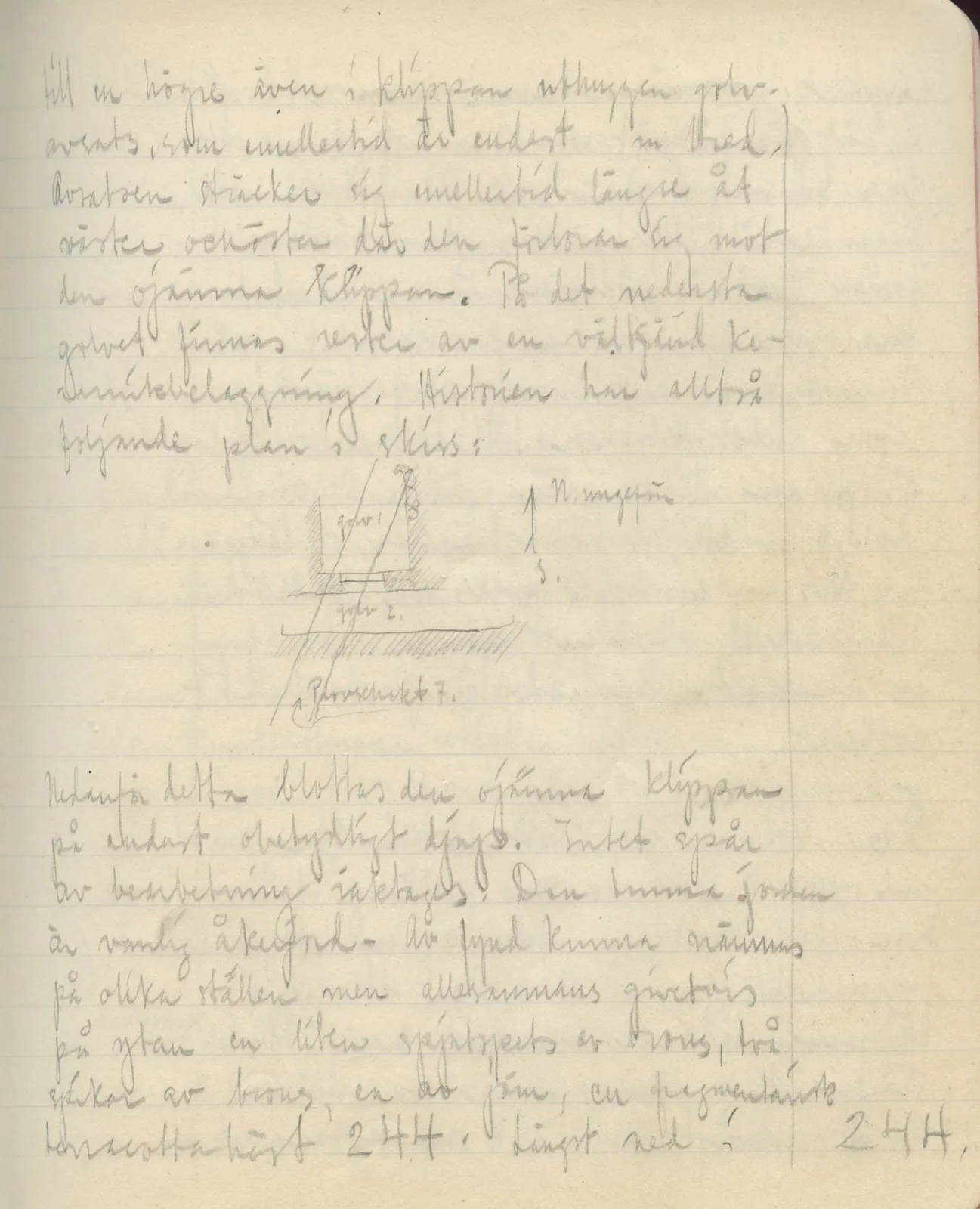 Scan 139 of field diary DII:3a (Vouni I), handwritten in Swedish, with drawings. The transcription and translation follow.