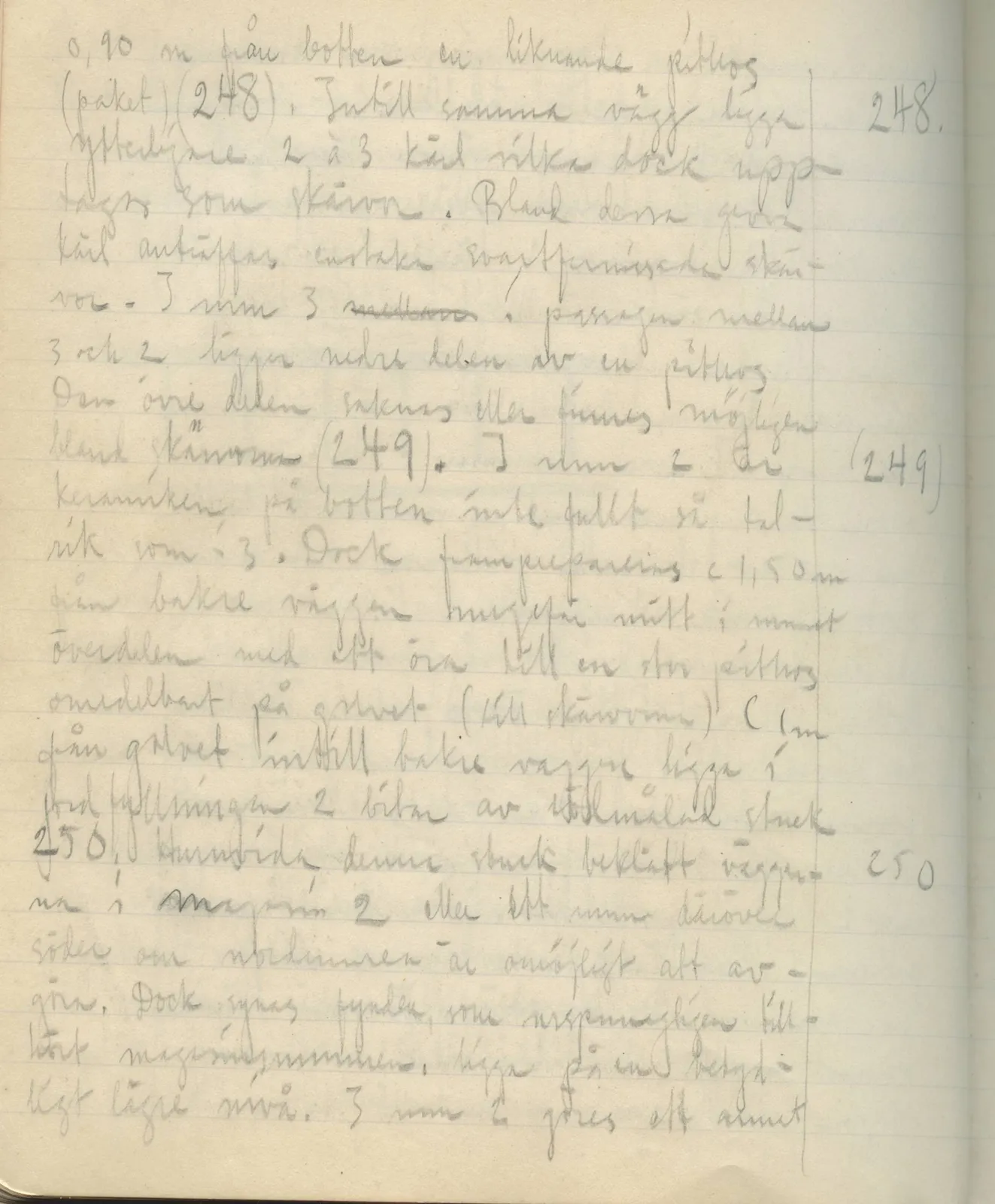 Scan 154 of field diary DII:3a (Vouni I), handwritten in Swedish. The transcription and translation follow.