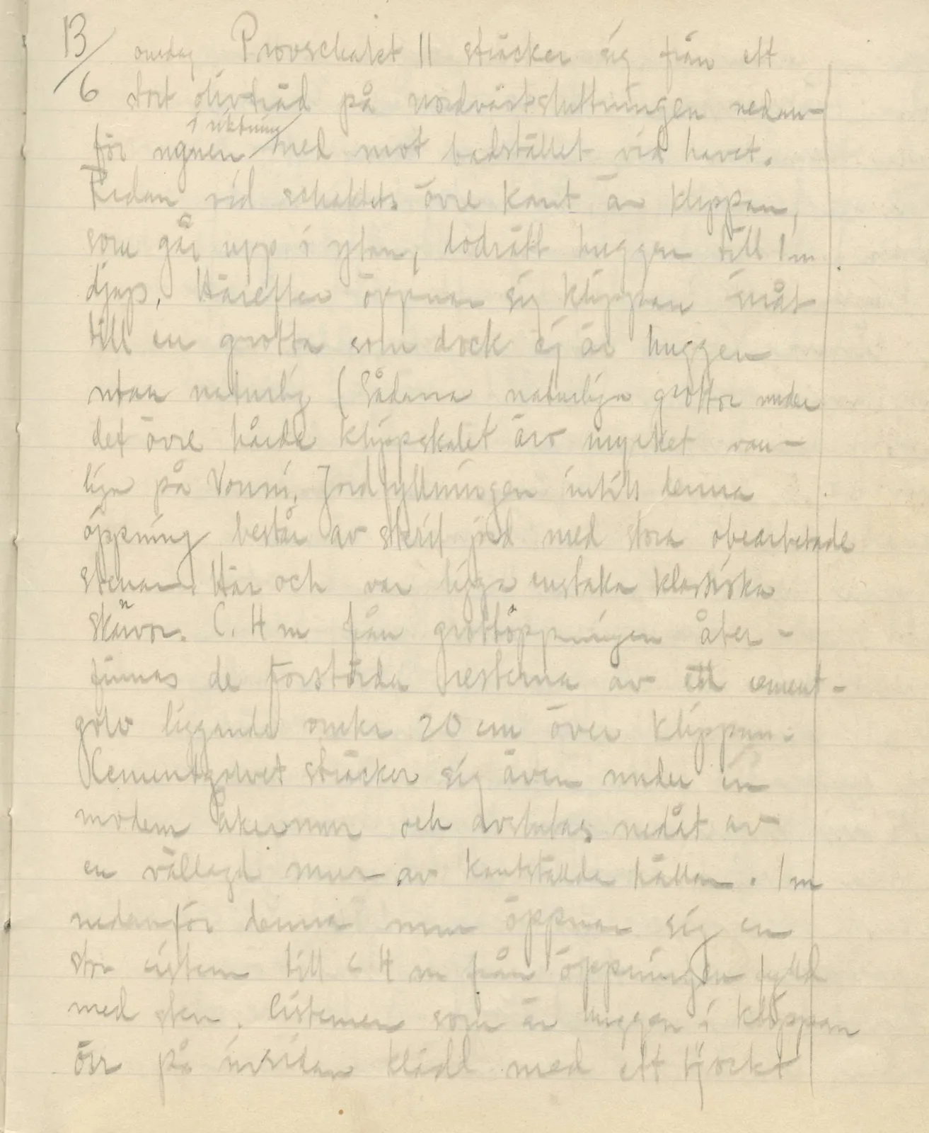 Scan 163 of field diary DII:3a (Vouni I), handwritten in Swedish. The transcription and translation follow.