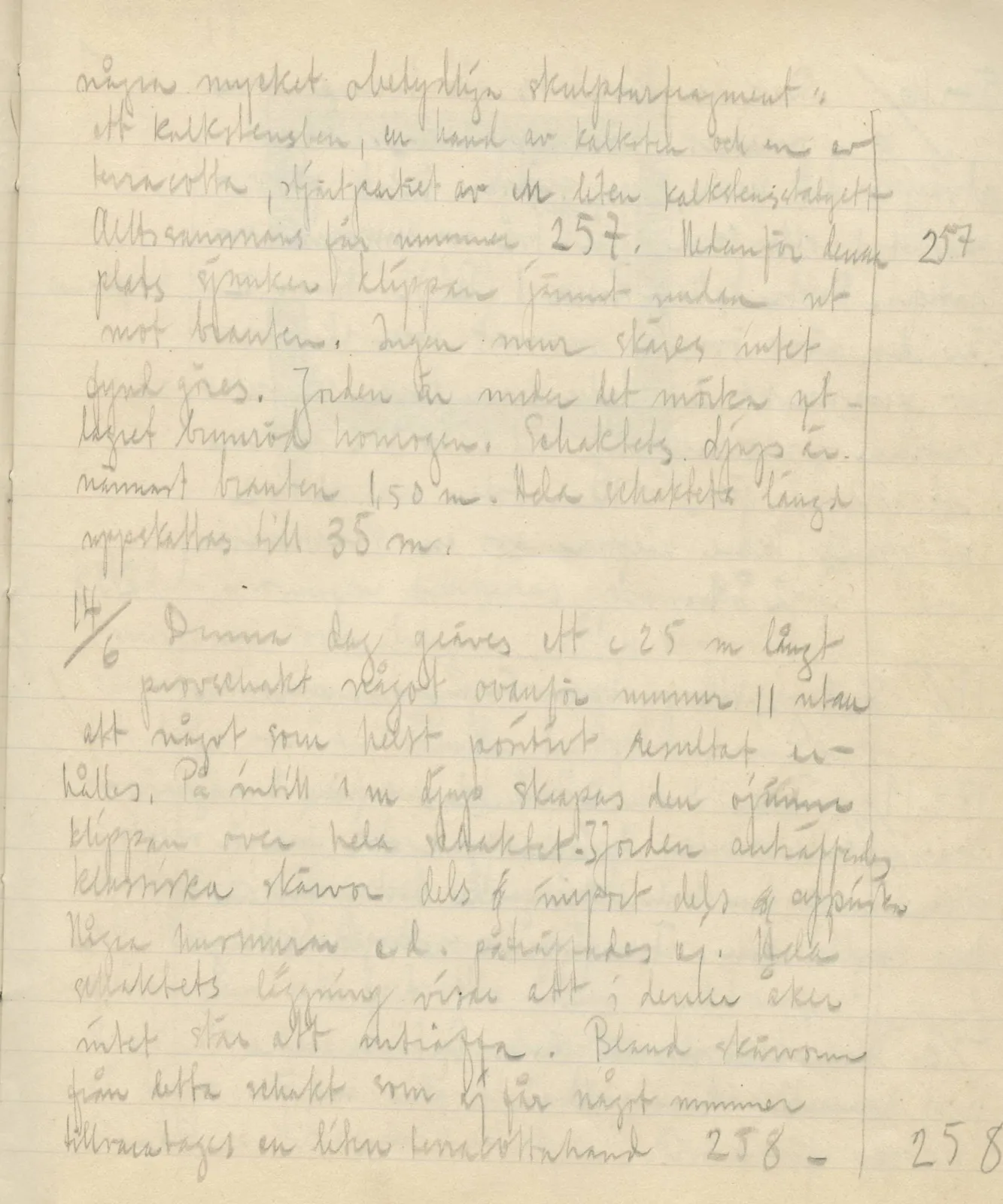 Scan 165 of field diary DII:3a (Vouni I), handwritten in Swedish. The transcription and translation follow.